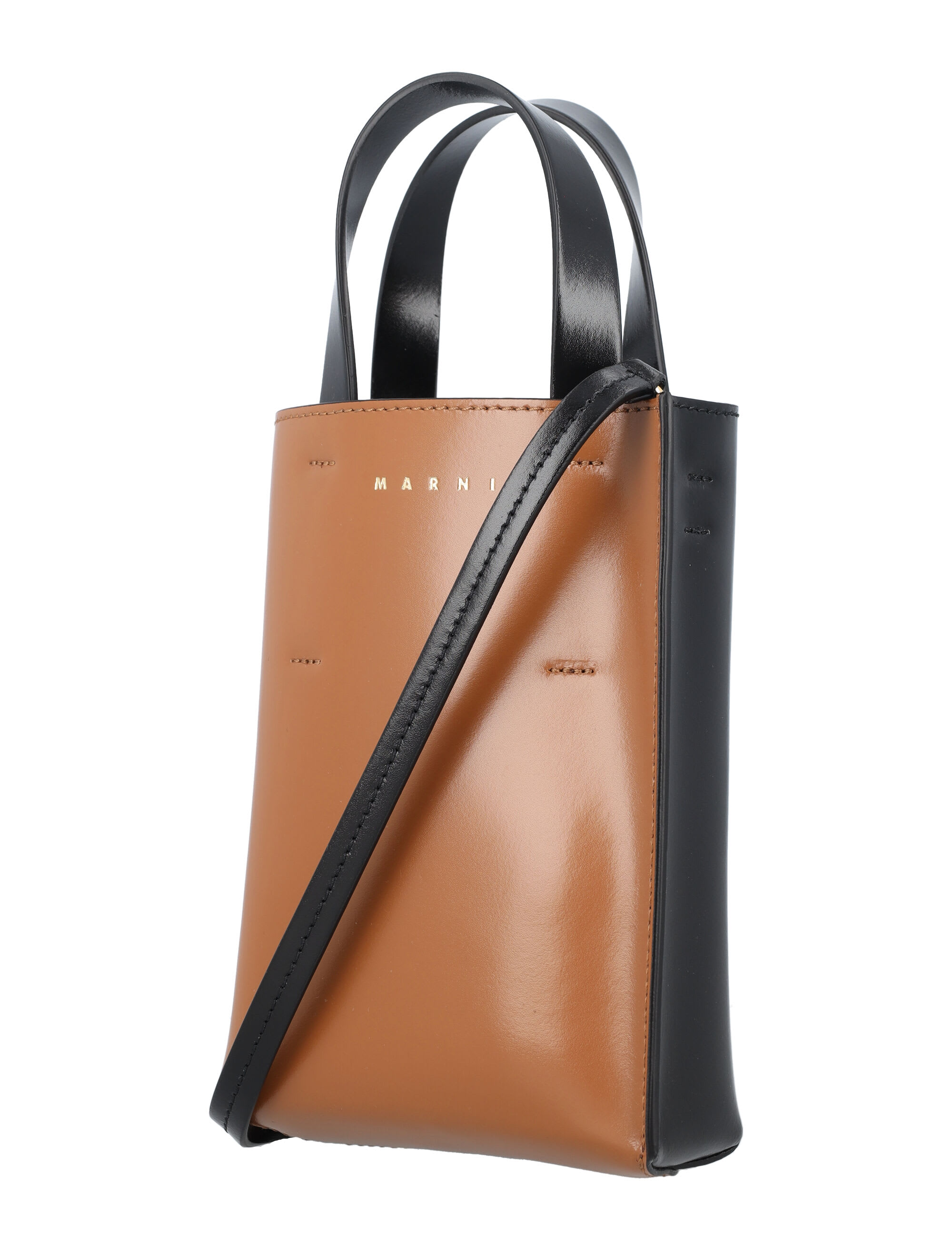 【MARNI】MUSEO BAG NANO MUSEO nano bag in black leather | Marni