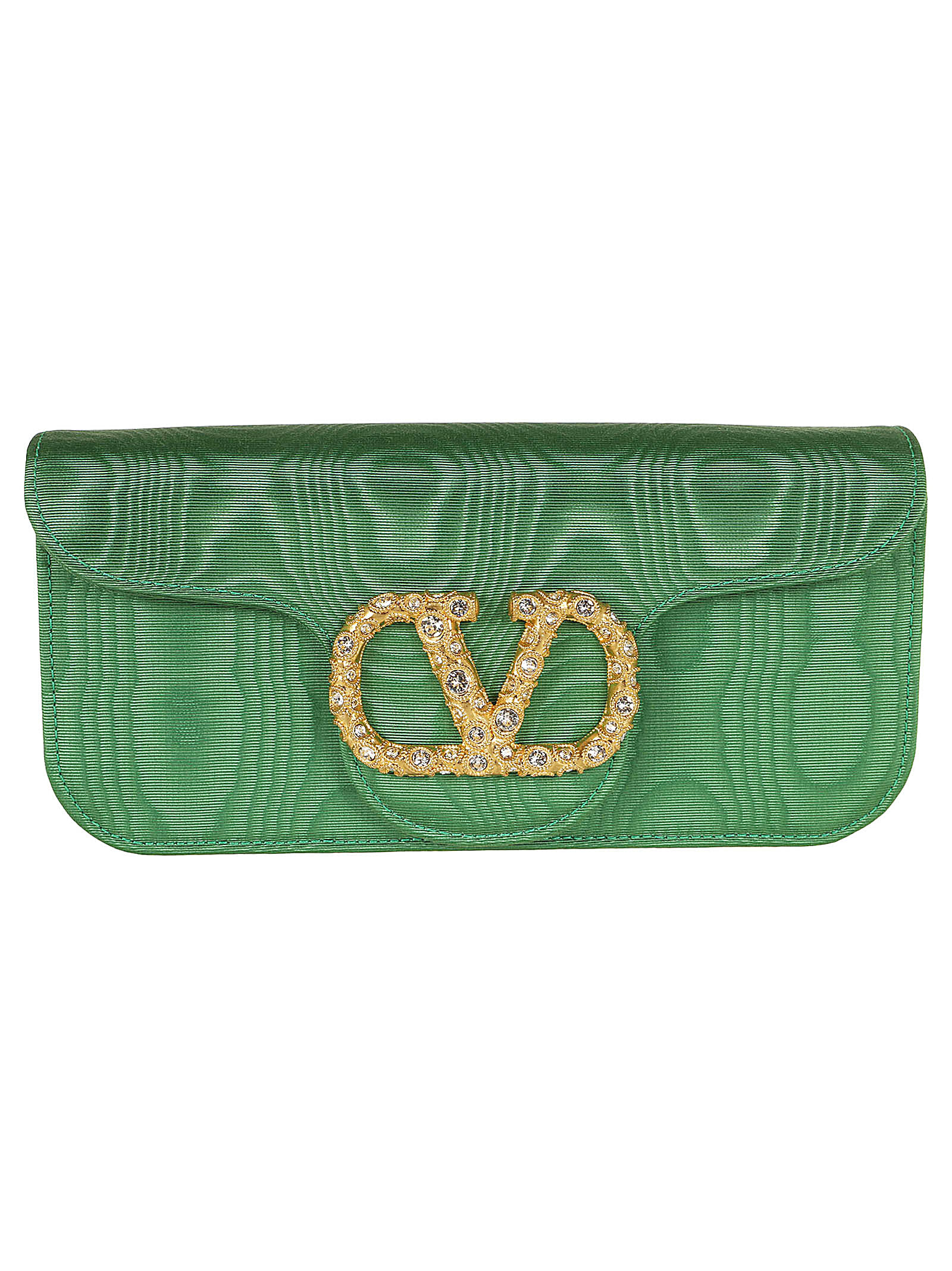 VIP【送料関税込】VALENTINO GARAVANI LOCO MOIRE FABRIC CLUTCH Valentino Garavani Loco VLOGO Moire Clutch Bag - Bergdorf