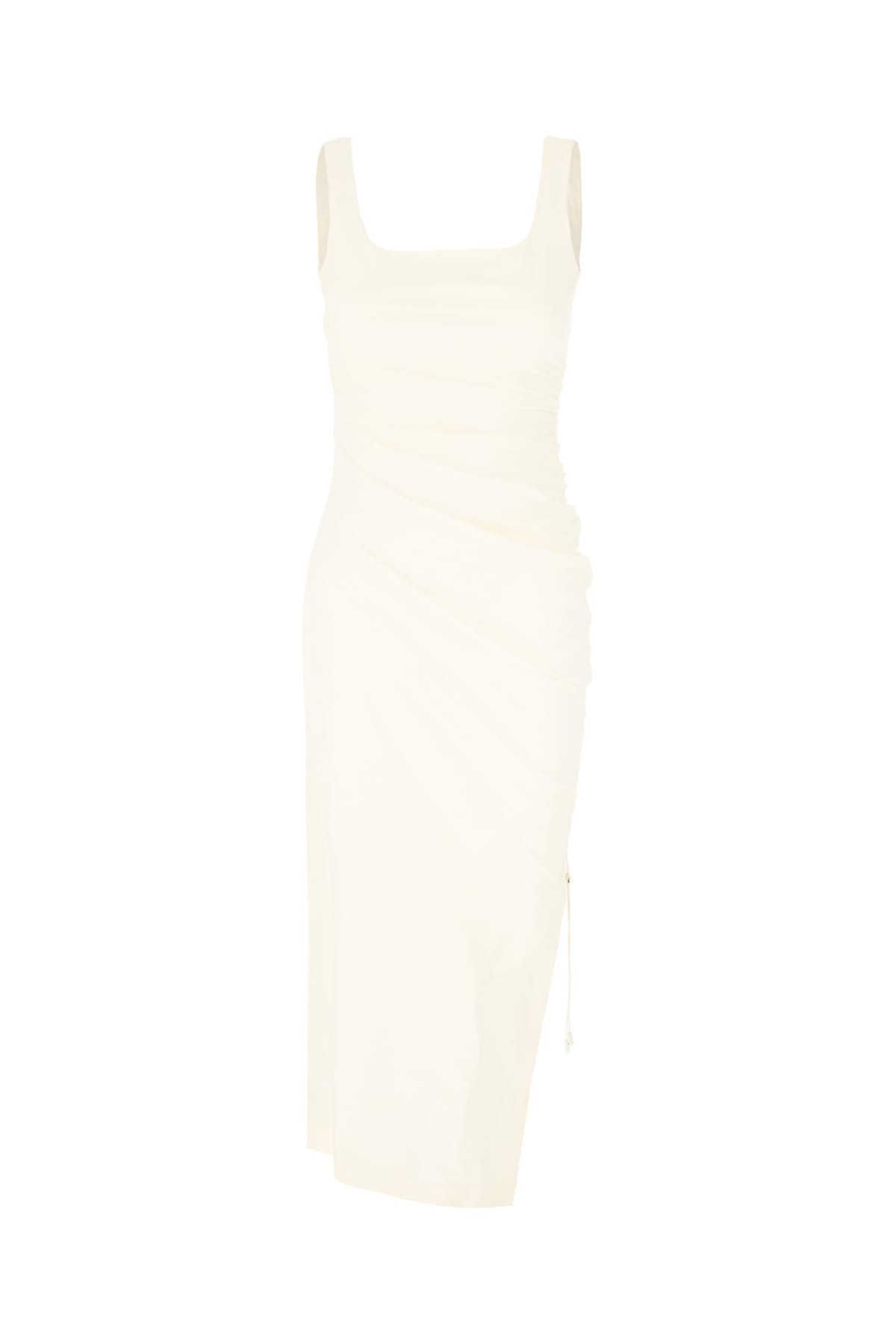 ivory stretch cotton dress