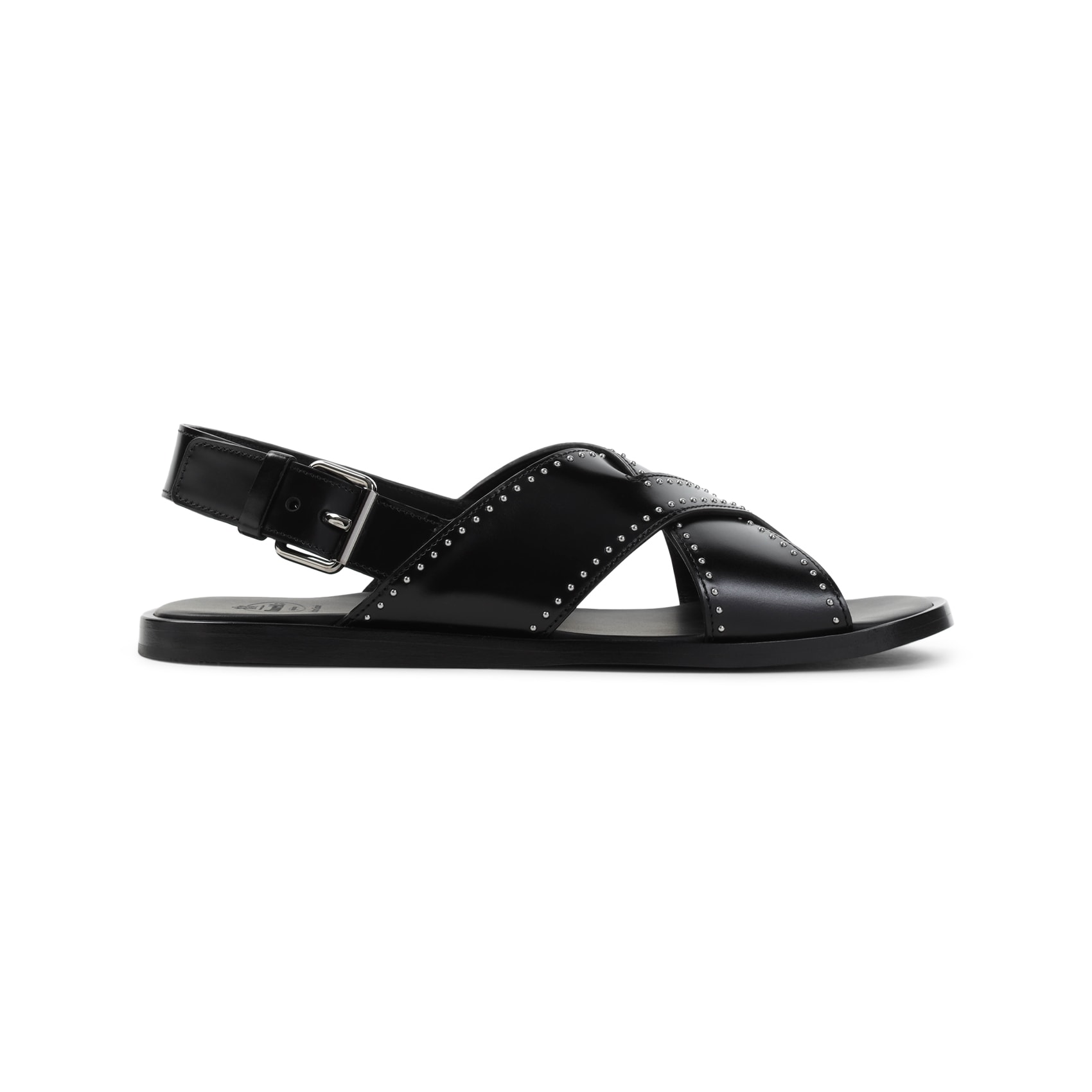 サンダル・ミュール CHURCH'S Black Leather Oksana Sandals 48f7cf3034ac3c34e5225d279f353b