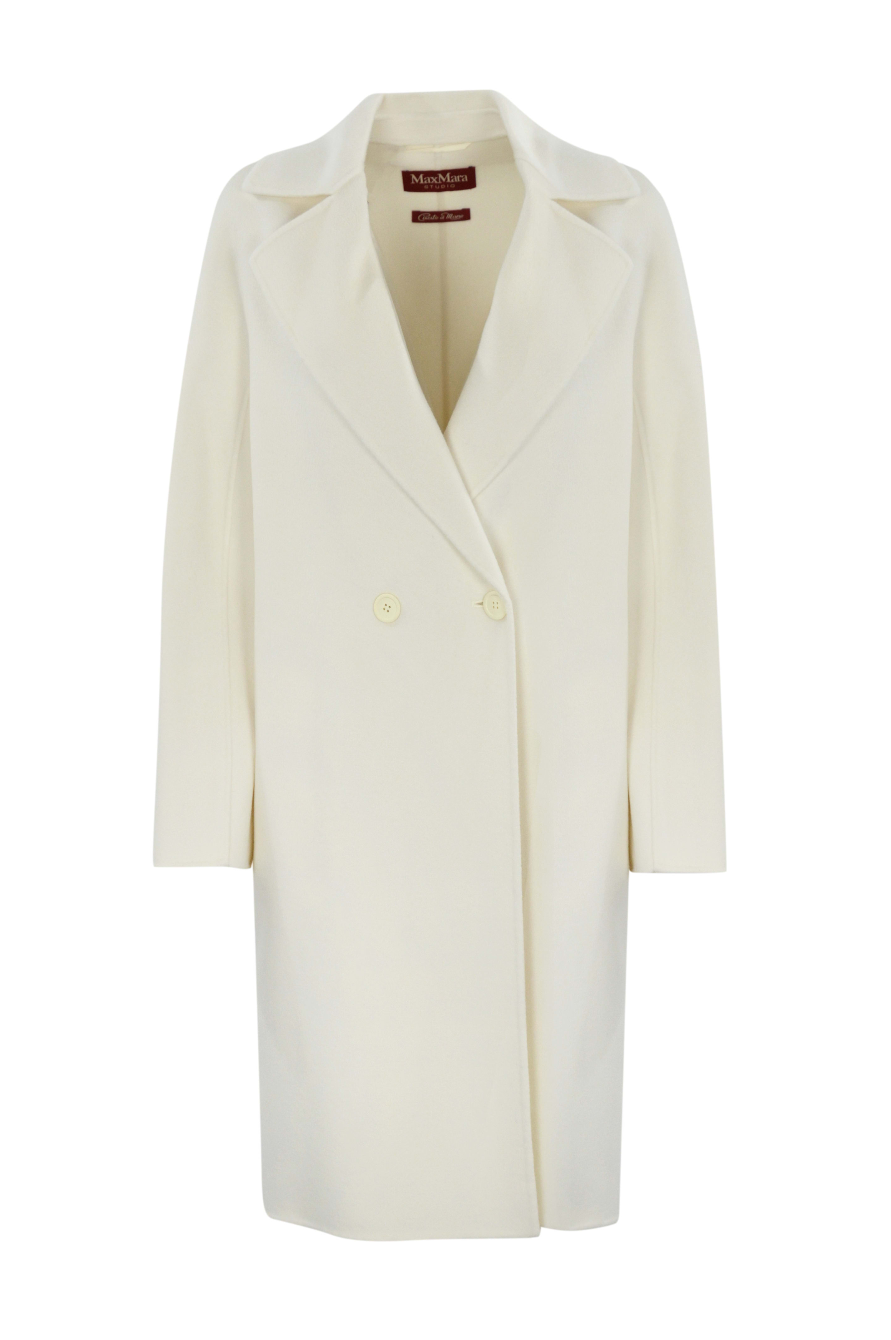 【送料&関税込】Max Mara Studio Goya Coat In Wool And Cashme Max Mara Studio Goya wool and cashmere coat for women