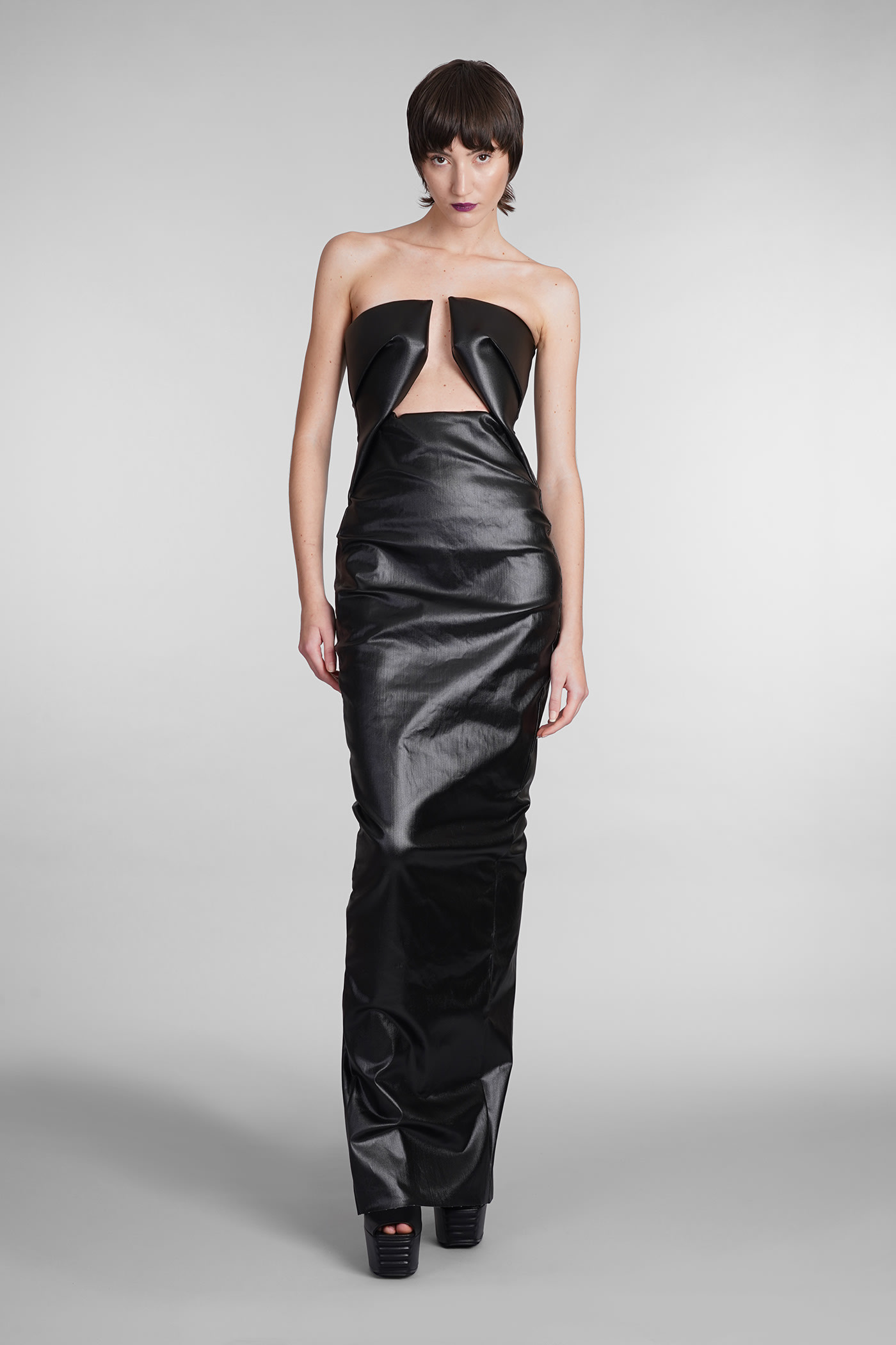 【関税込み】rick owens PRONG GOWN' DRESS Rick Owens Prong Gown in Black | FWRD