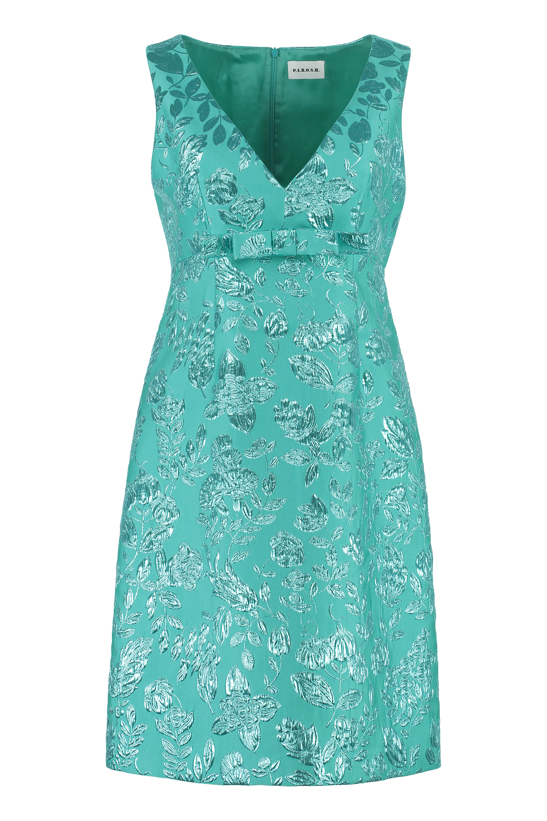 lamé jacquard mini dress
