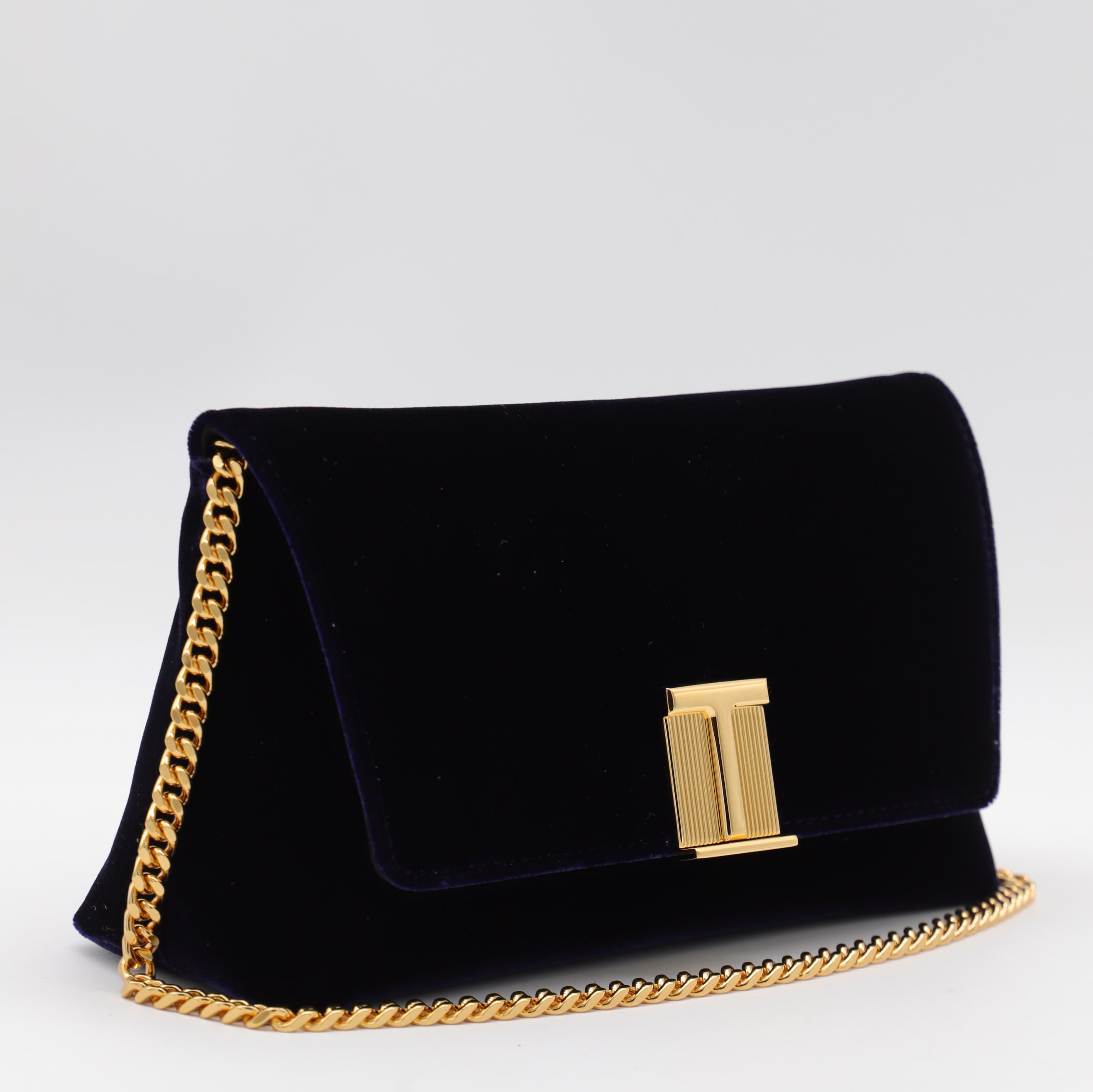 ショルダーバッグ・ポシェット TOM FORD DARK BLUE VELVET AND VISCOSE SHOULDER BAG Tom Ford Dark Blue Velvet Shoulder Bag | italist