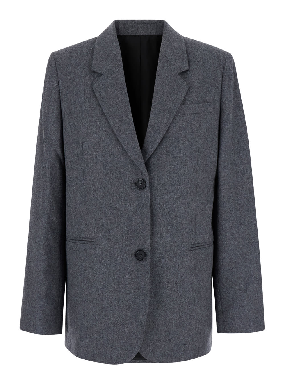 【RECTO】 WOOL TWILL SINGLE BREASTED OVERSIZED JACKET RECTO - Official Website