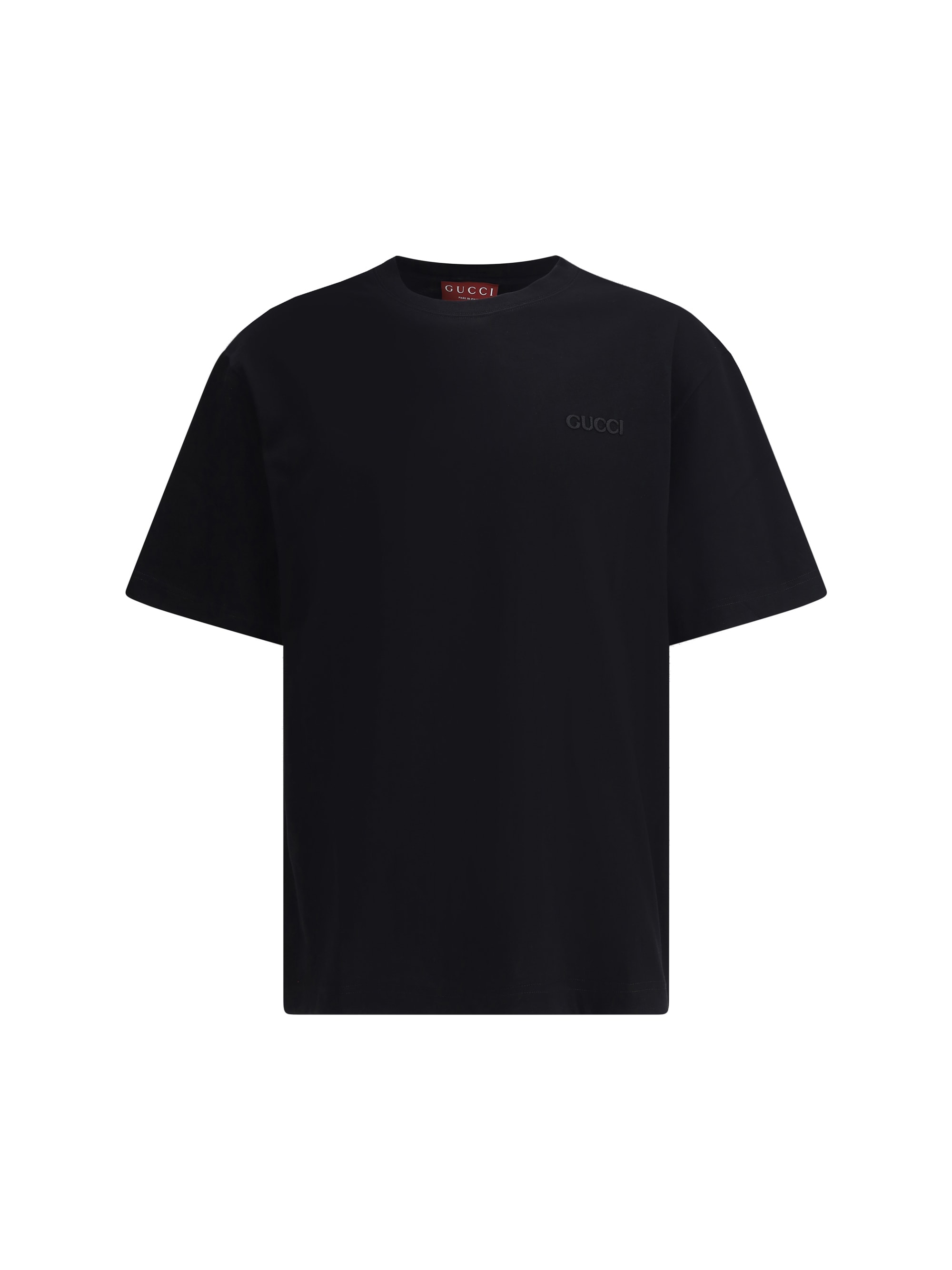 Tシャツ・カットソー GUCCI SS25 Embossed logo shirt (808425ZAJP1 9000) Gucci Logoed T-shirt | italist