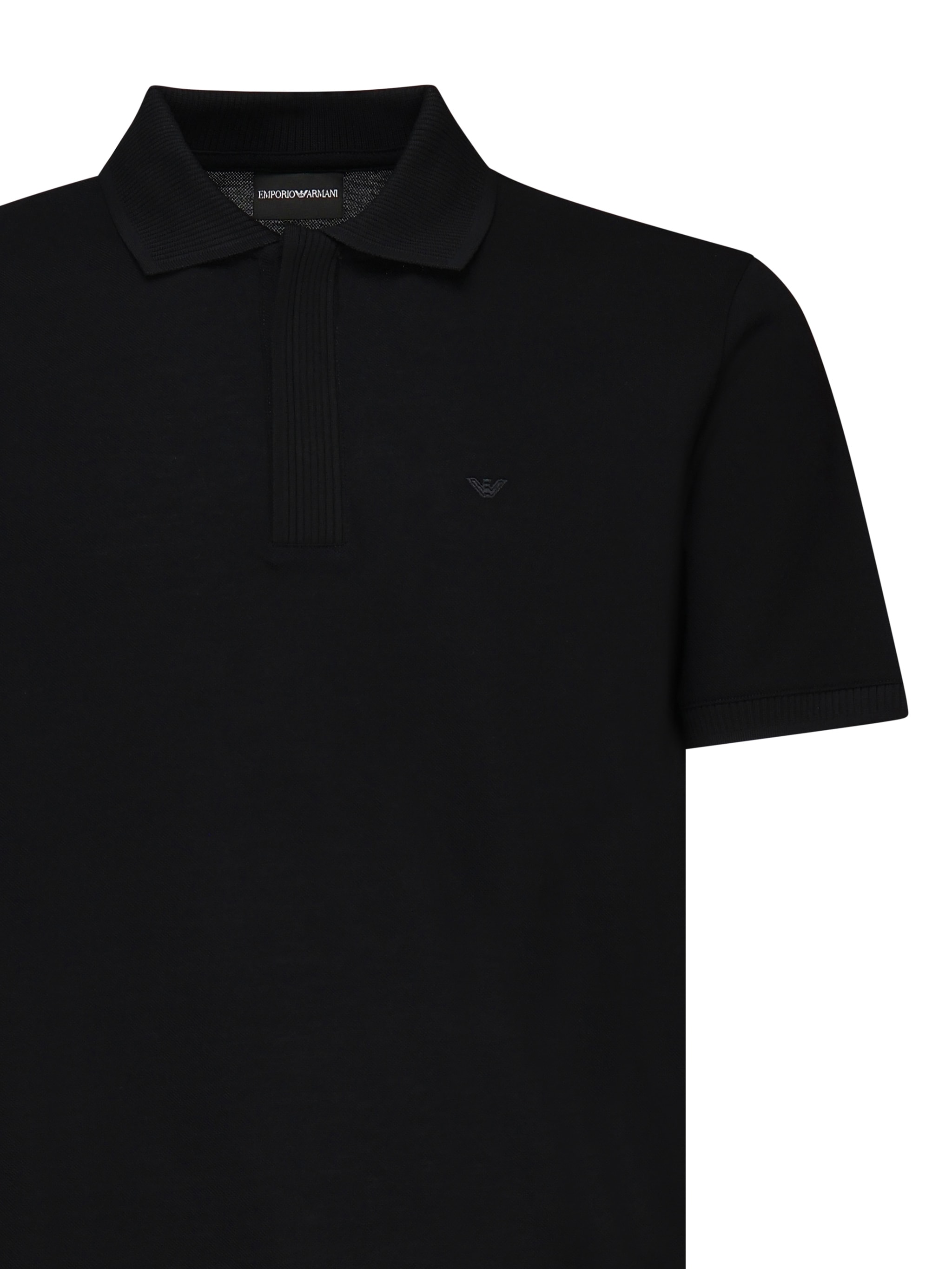 Tシャツ・カットソー EMPORIO ARMANI SS25 POLO SHIRT (EM000858 AF12955 UC001) Stretch piqué polo shirt with micro eagle embroidery