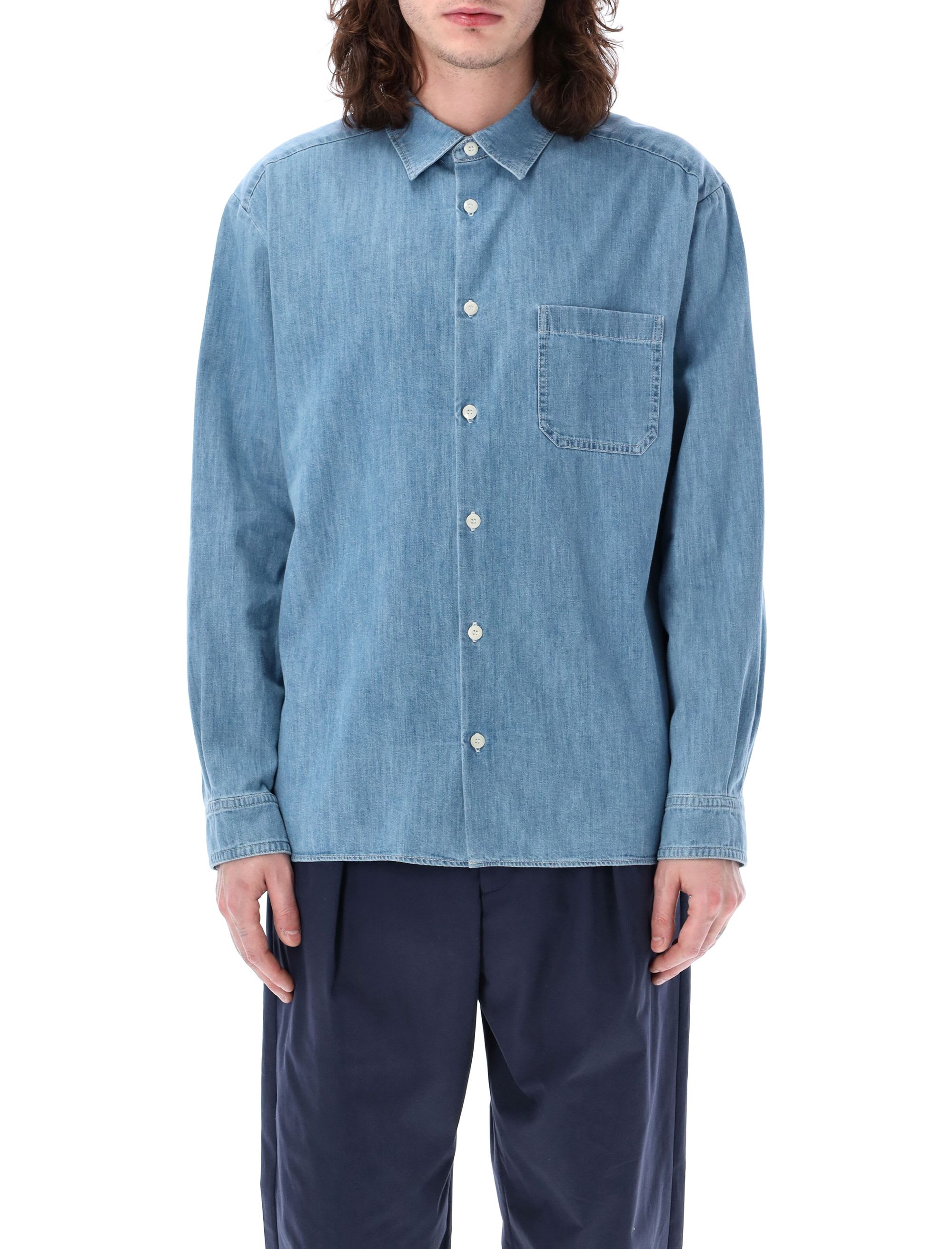 A.P.C - UOMO  A.P.C. Chest Patch Denim Shirt | italist
