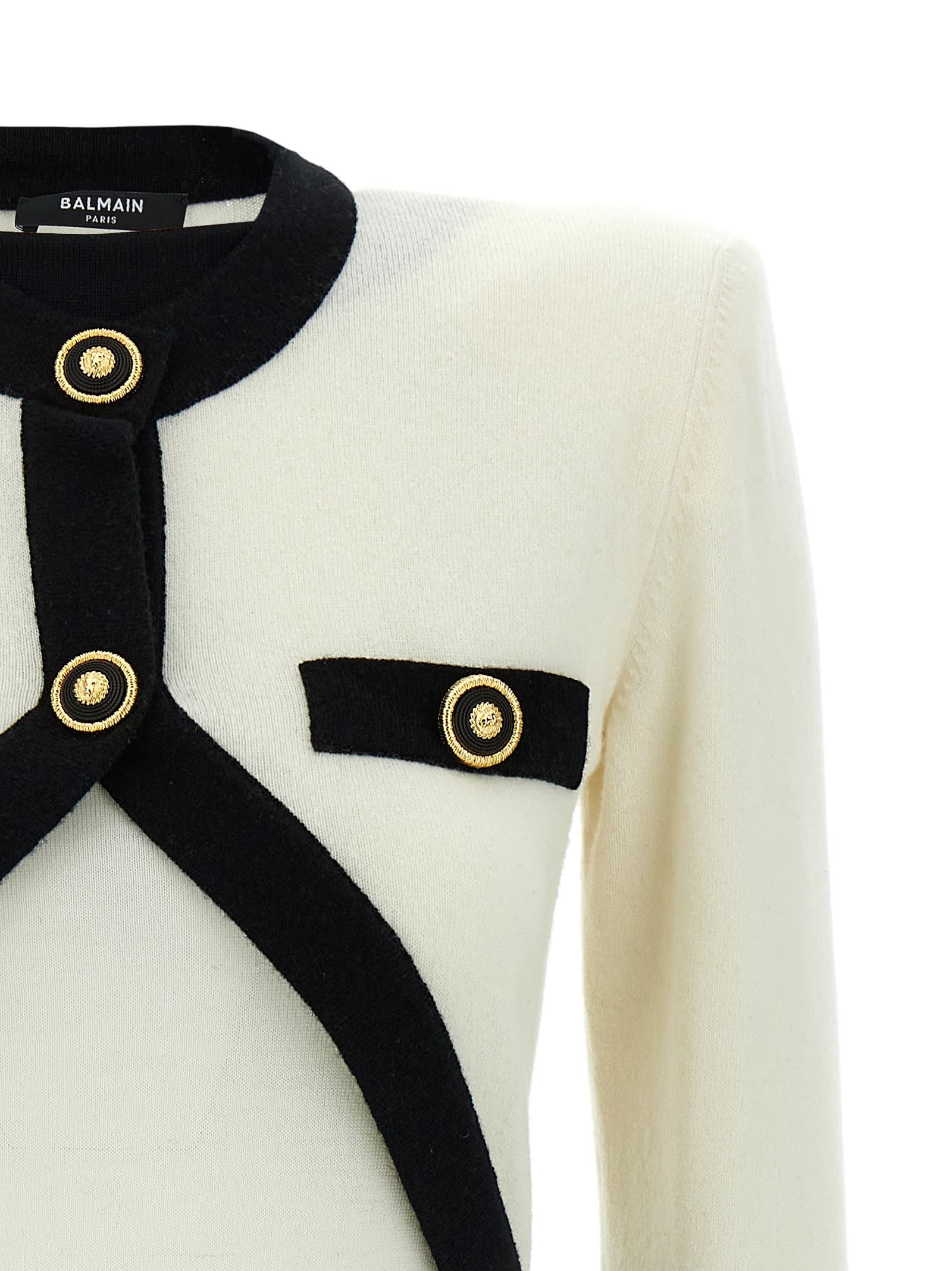 ワンピース BALMAIN SS25 'Filo Leone Catena' dress (EF1R9259KH91 GAU) BALMAIN 'Filo Leone Catena' dress (BALMAIN/ワンピース