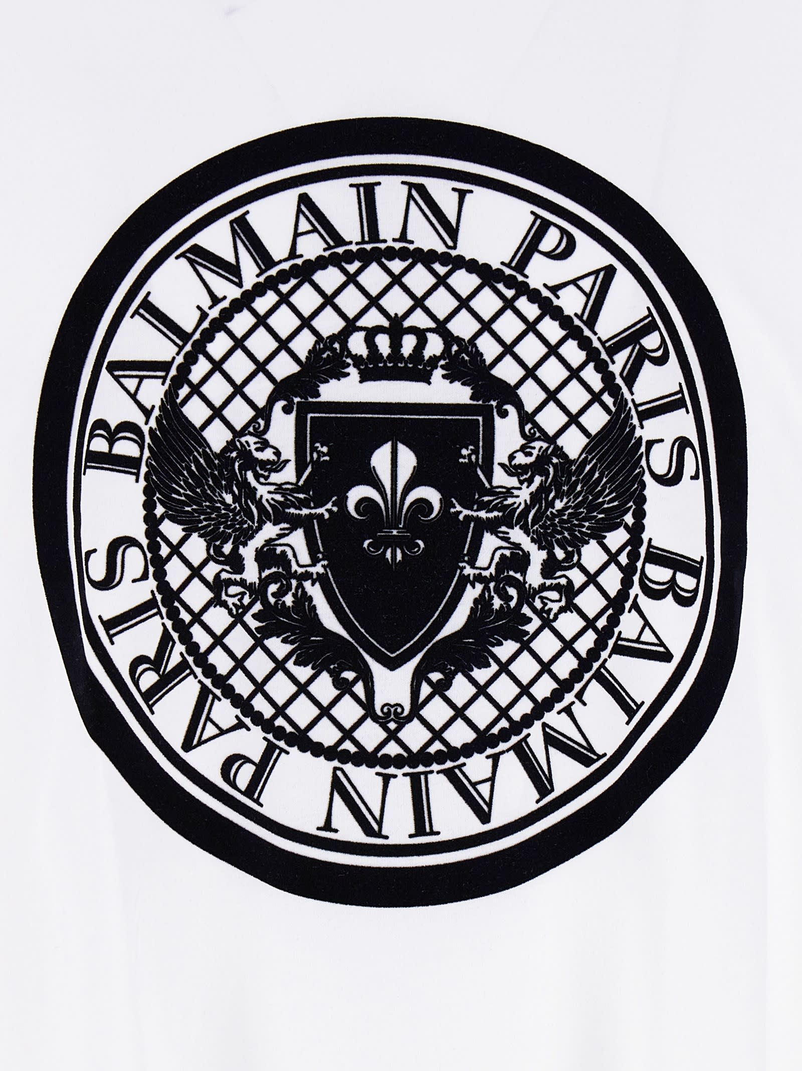 Tシャツ・カットソー BALMAIN SS25 Velvet logo t-shirt (EH1EG010BB17 EAB) Balmain Velvet Logo T-shirt | italist