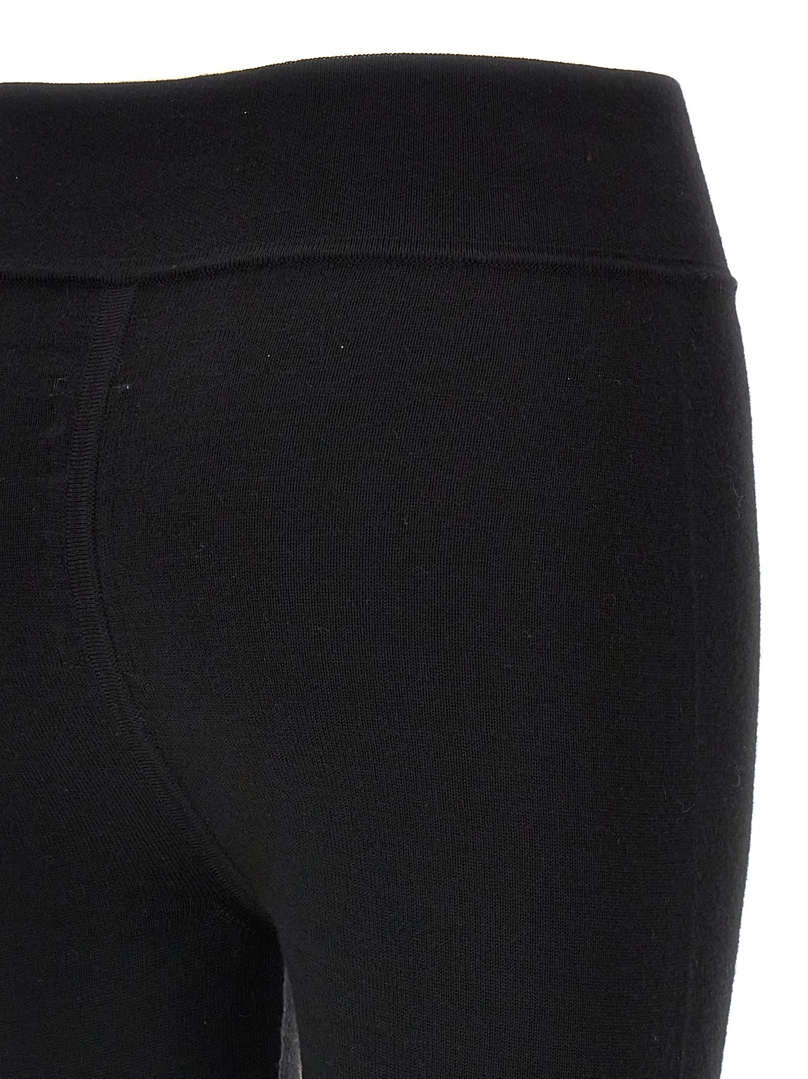 パンツ RICK OWENS Knitted leggings Black  RO02D3683M Black Hollywood Active Knit Leggings by Rick Owens on Sale