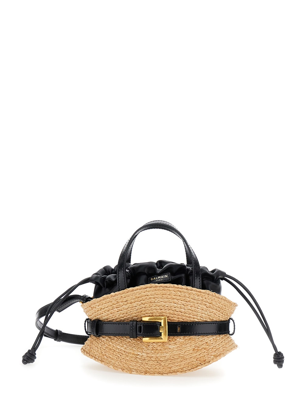 Balmain Shuffle Mini-raffia&calfskin | italist