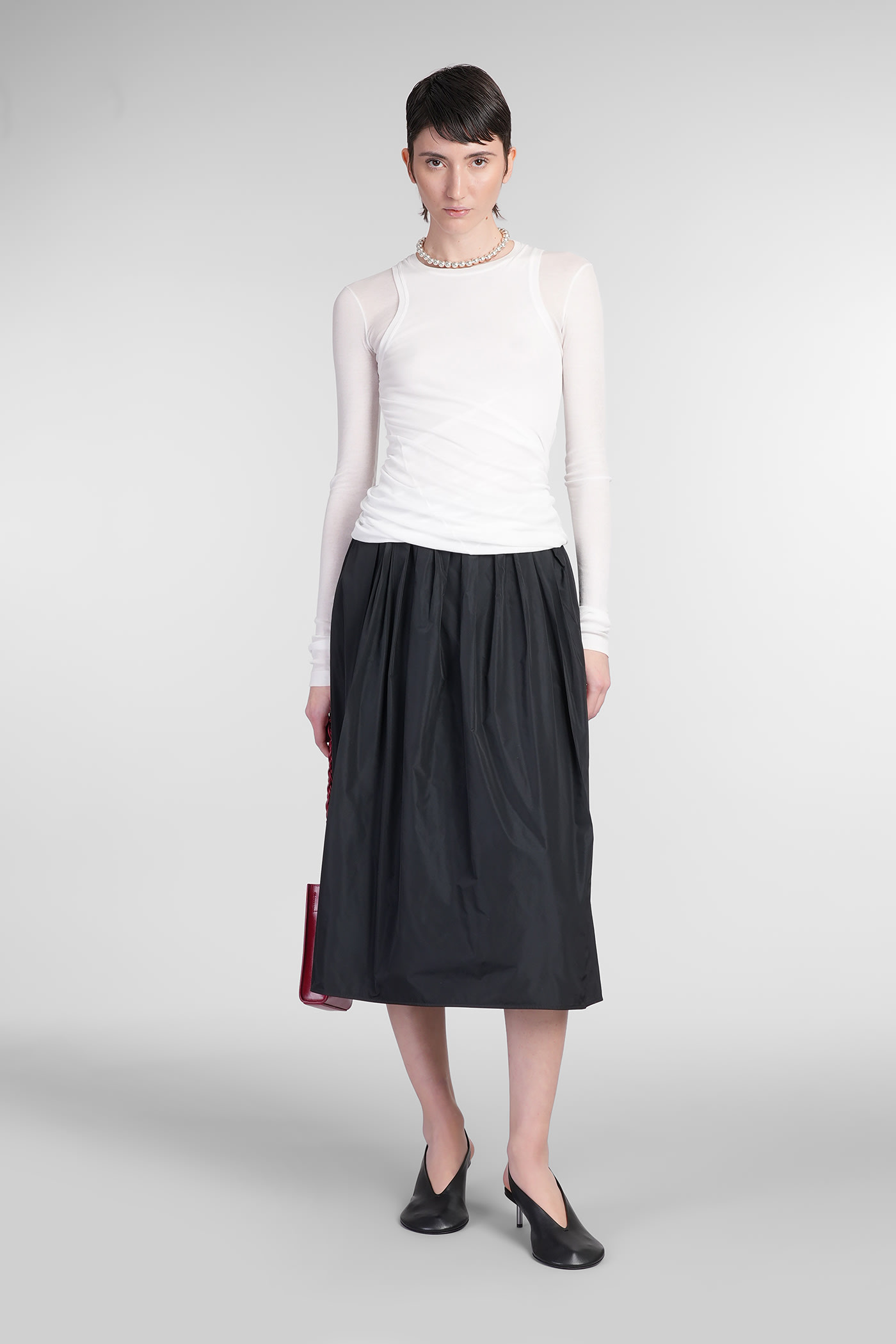 【送料&関税込】Jil Sander Skirt 84 Skirt In Black Polyester 4bb9bb4b5fdb12e14e2ddd2e2b1e43