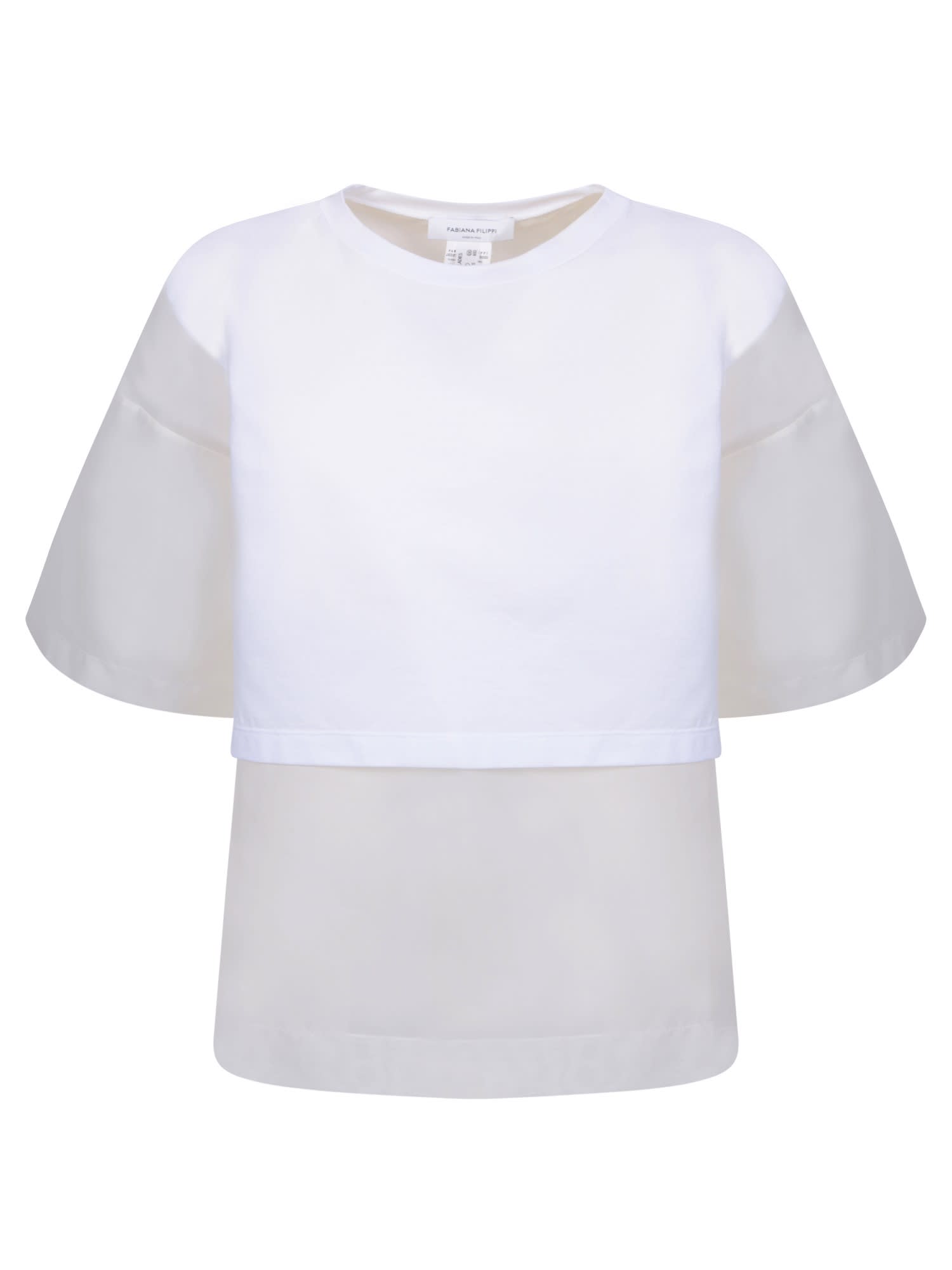 Fabiana Filippi White Cotton Jersey T-shirt | italist