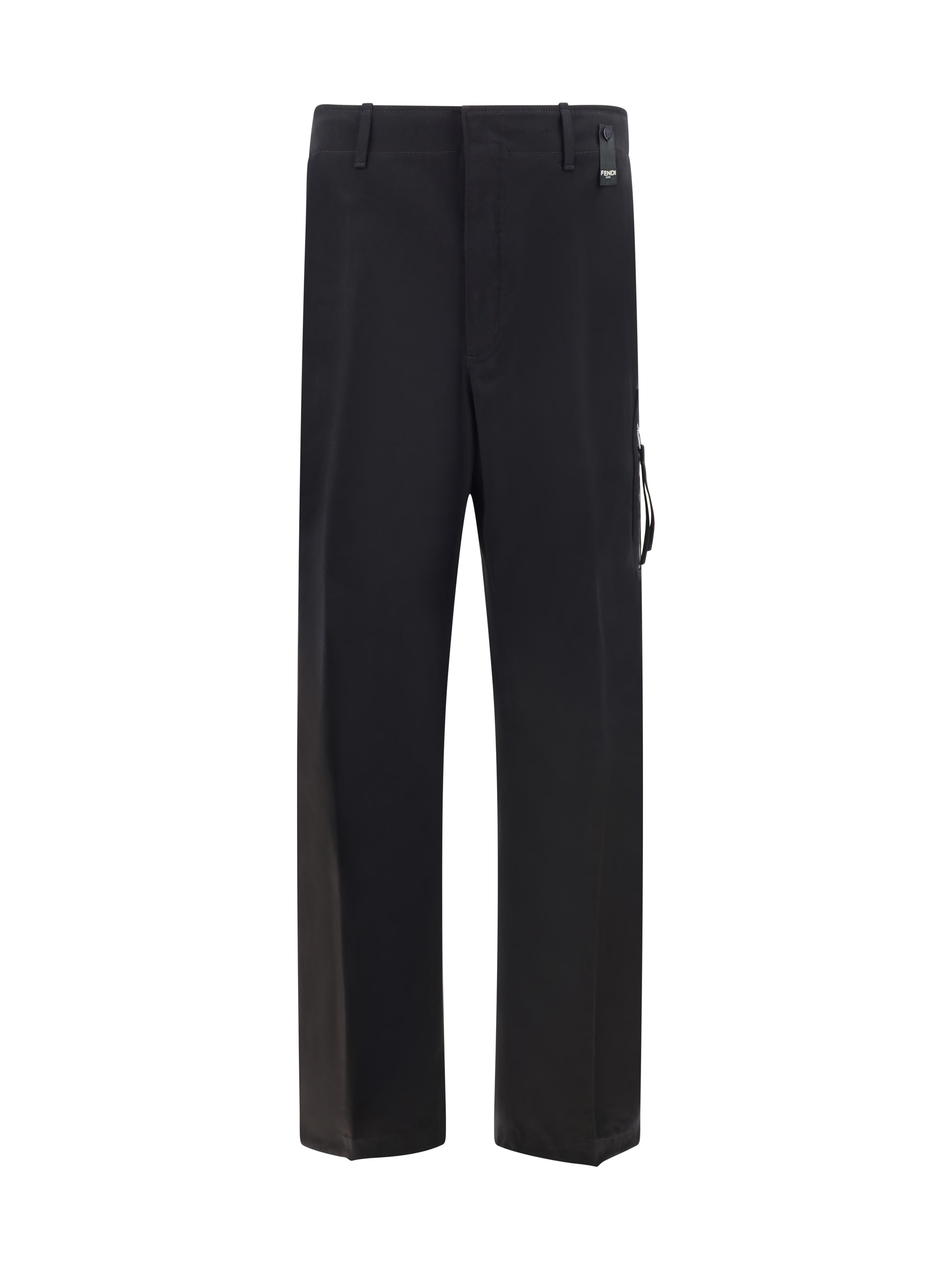 【関税込み】fendi 'Fendi Roma' gabardine pants 4c2cf75f7c530a3e5e5c113ad76f00