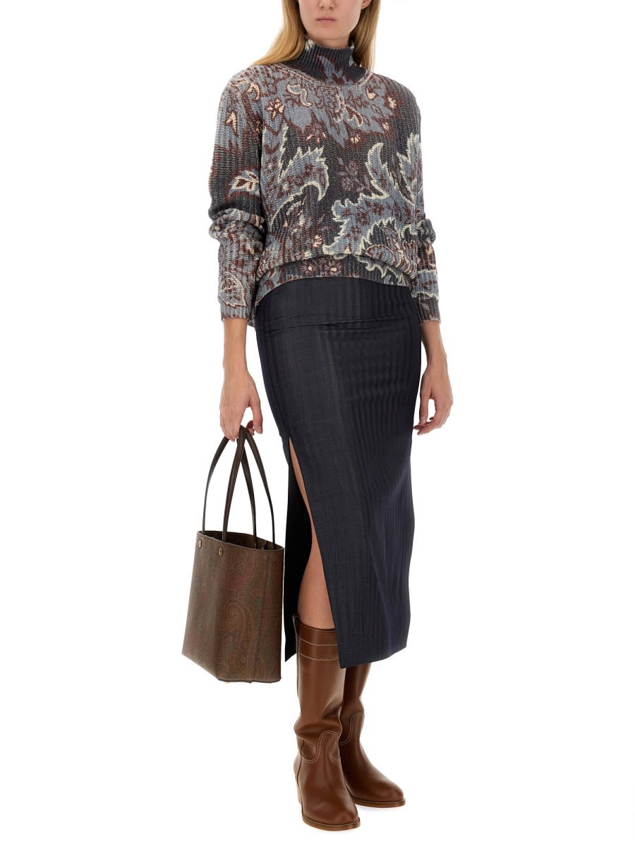【送料&関税込】Etro Pencil Midi Skirt In Wool-blend Fabric Etro Pencil Midi Skirt In Wool-blend Fabric | italist