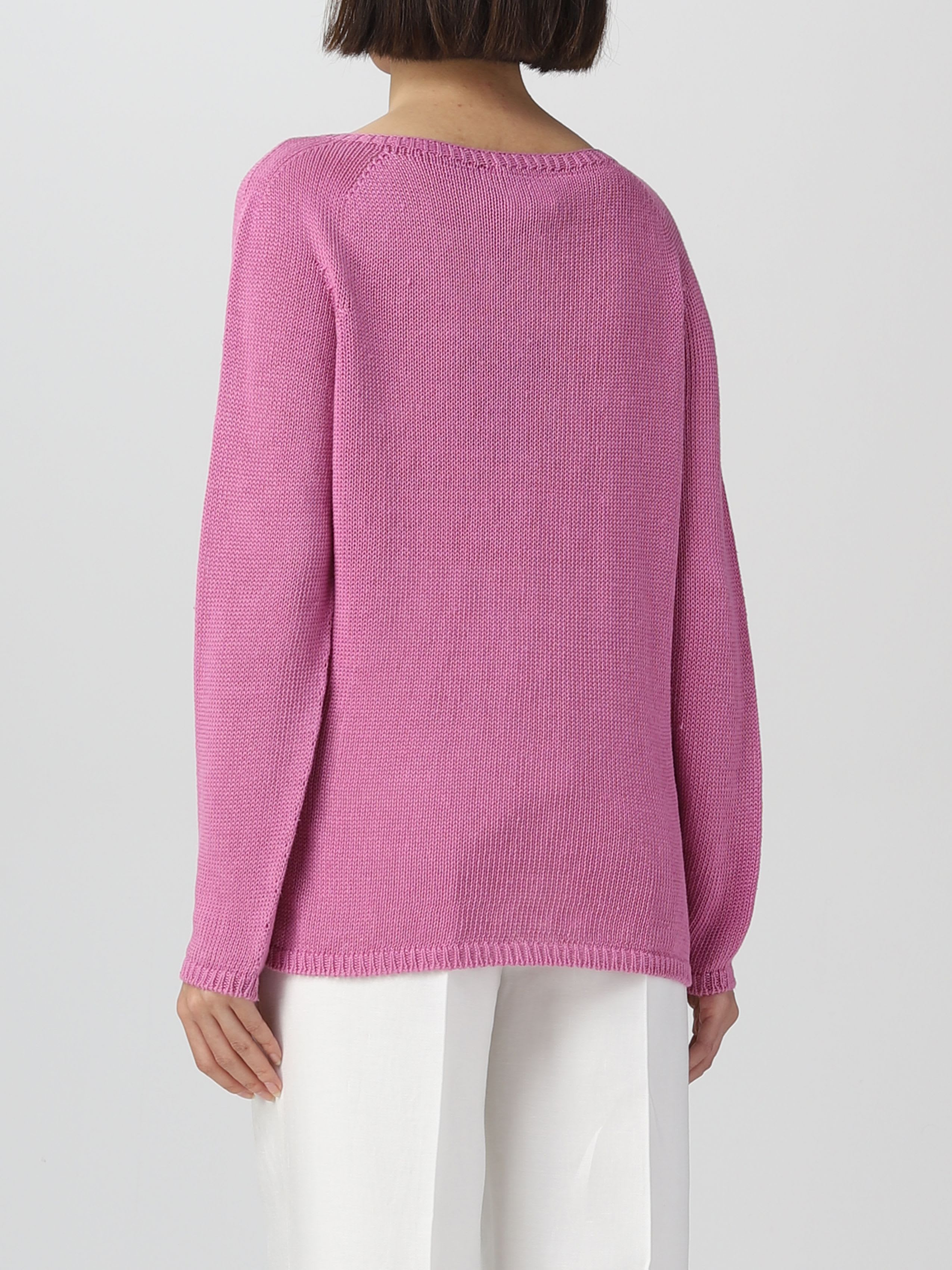 MAX MARA S GIOLINO JERSEY IN LINEN YARN Woman Brick Red