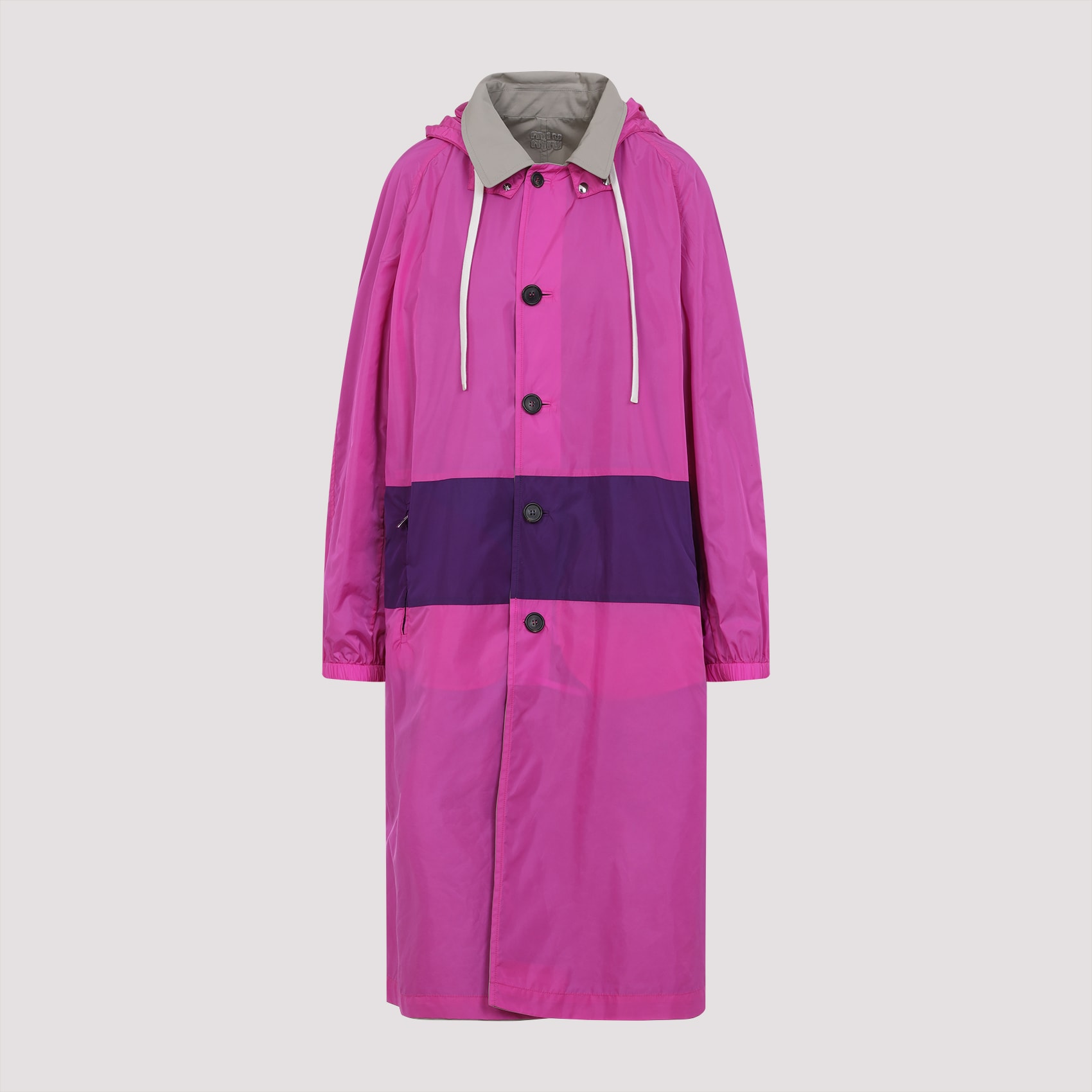 コート MIU MIU Cappuccino Cotton Blend Reversible Overcoat Miu Miu Cappuccino Cotton Blend Reversible Overcoat