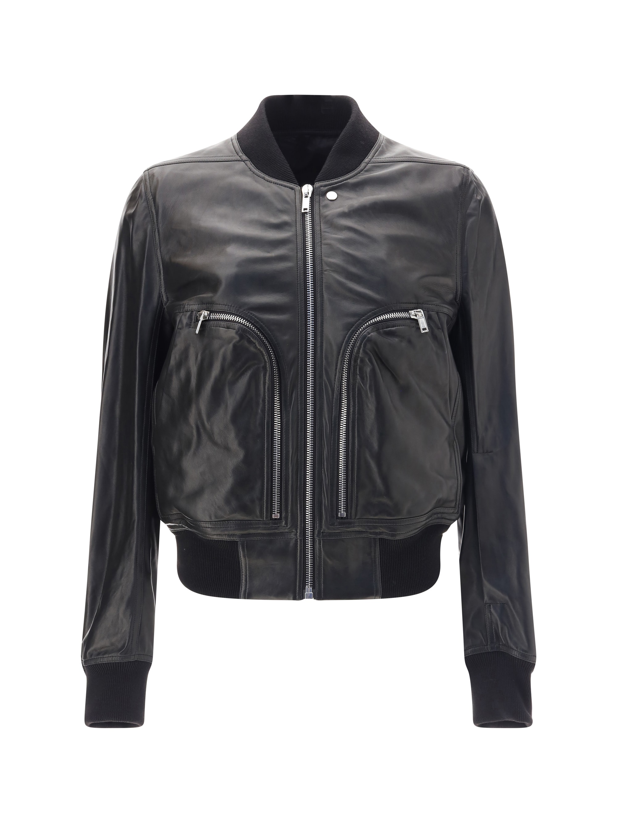 Rick Owens Bauhaus Flight Leather Jacket | italist