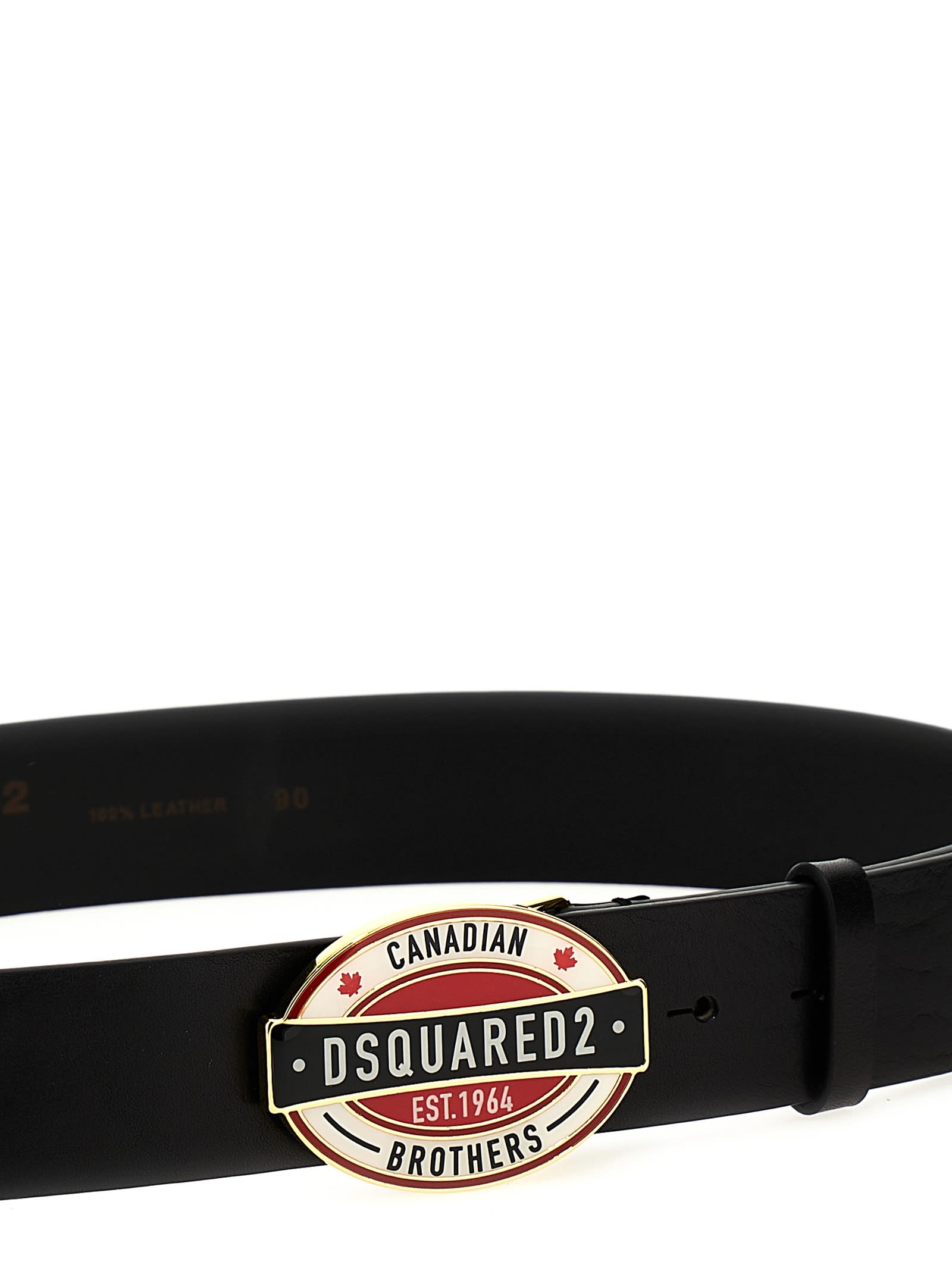 小物 DSQUARED2 GENUINE LEATHER buckle belt DSQUARED2 logo-buckle leather belt | REVERSIBLE