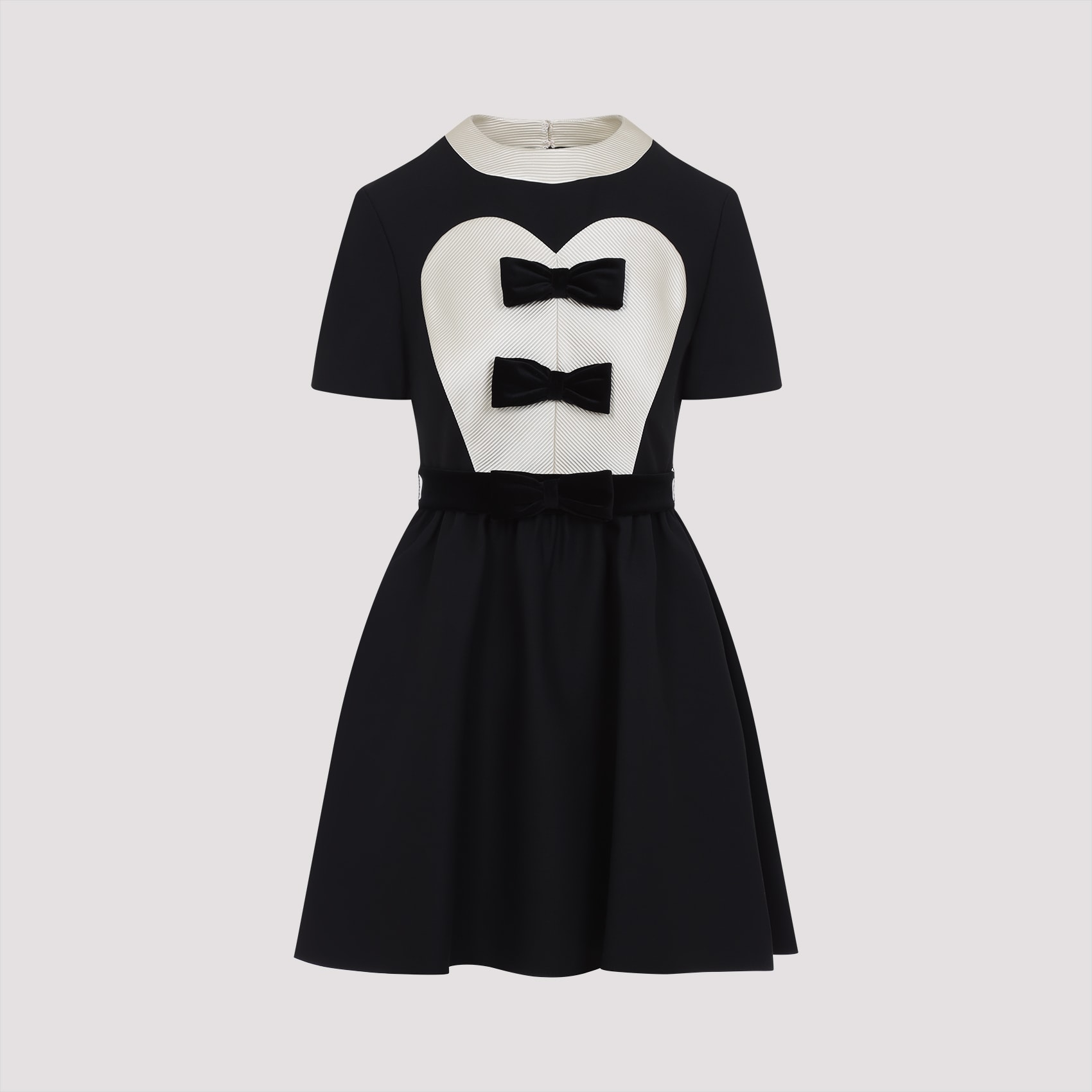 【送料&関税込】Valentino Black And Beige Wool And Silk Dres Valentino Black And Beige Wool And Silk Dress | italist