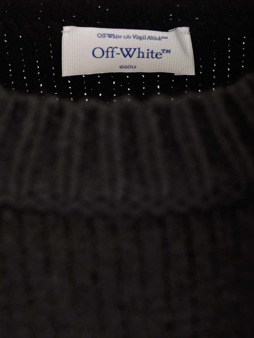 Off-White c/o Virgil Abloh Blue Cotton Blend Sweater for Men