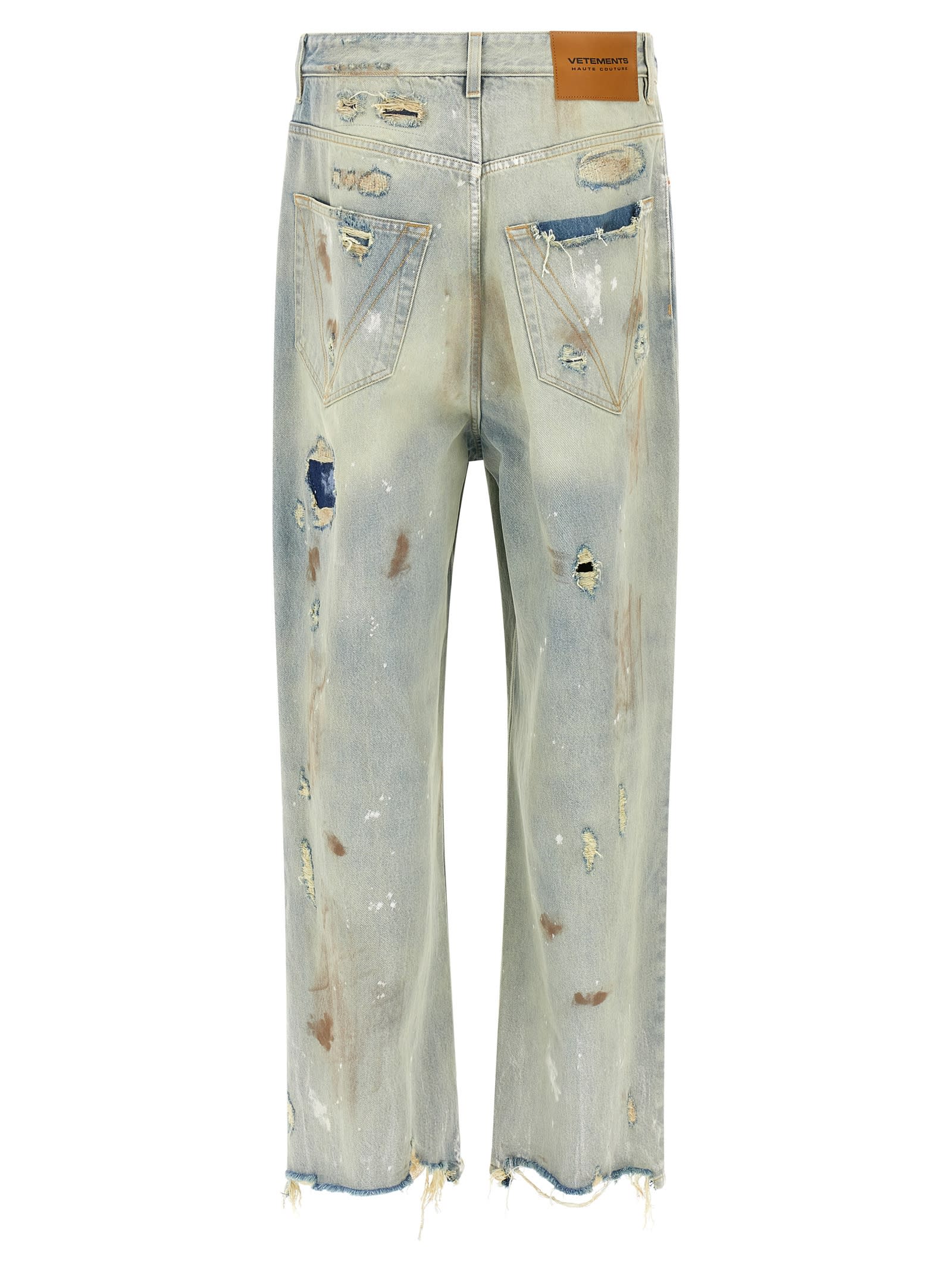 VETEMENTS トラッシュドビッグシェイプデニムパンツ 30 VETEMENTS トラッシュドビッグシェイプデニムパンツ 30