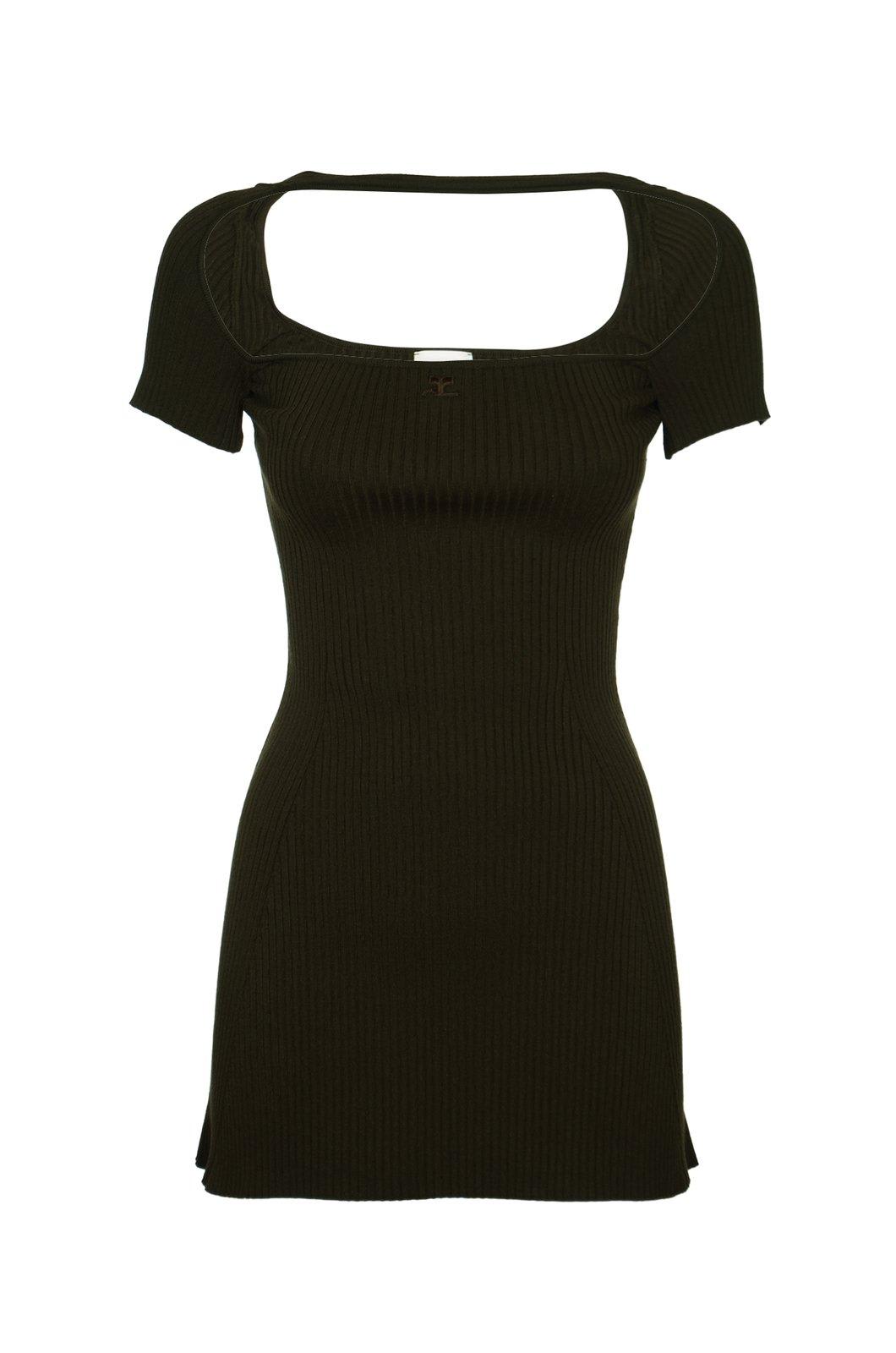 hyperbole rib knit polo dress