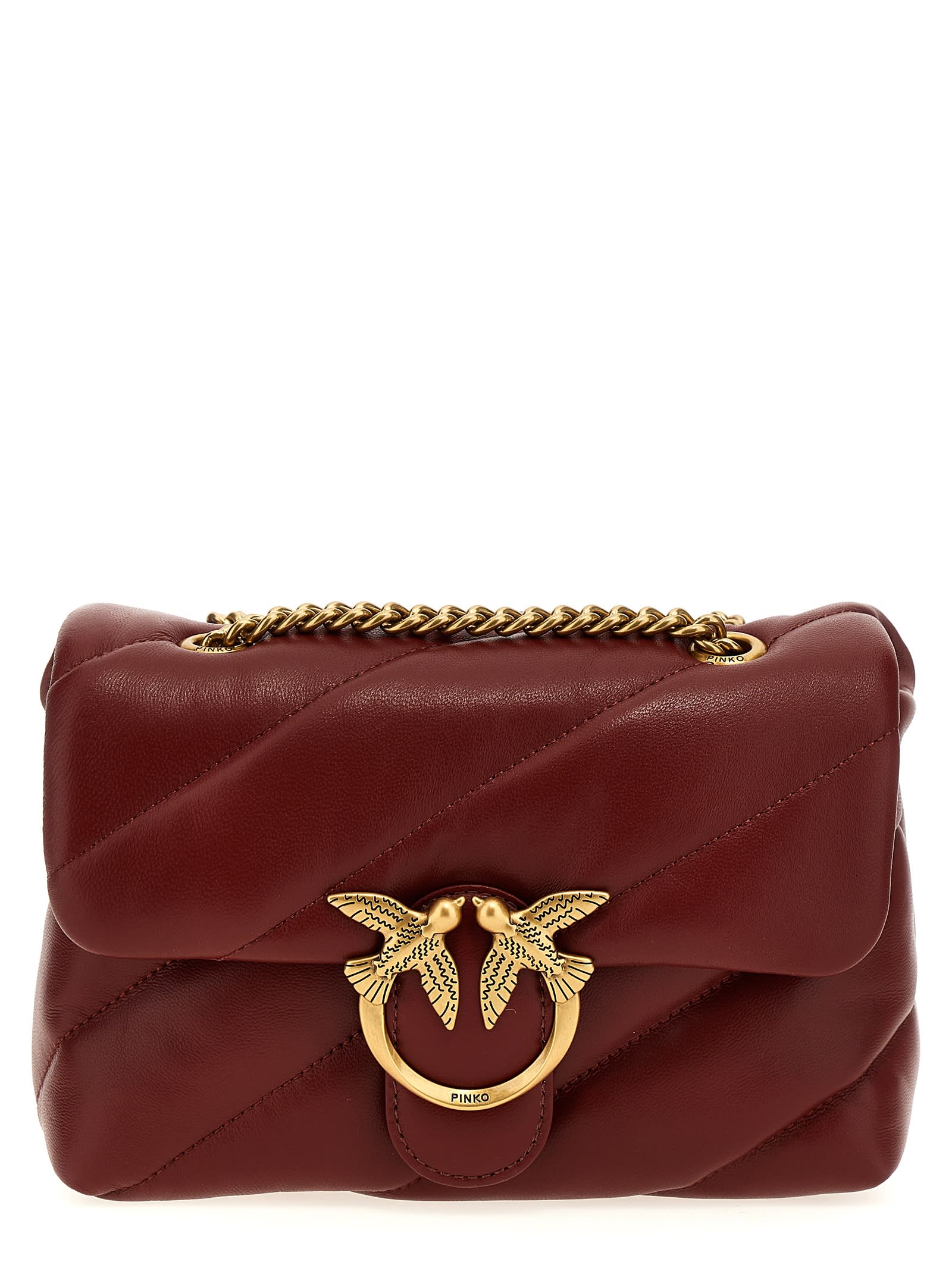 ショルダーバッグ・ポシェット Pinko MINI LOVE PUFF CROSSBODY BAG Pinko Pinko Mini Love Puff Crossbody Bag in Brown