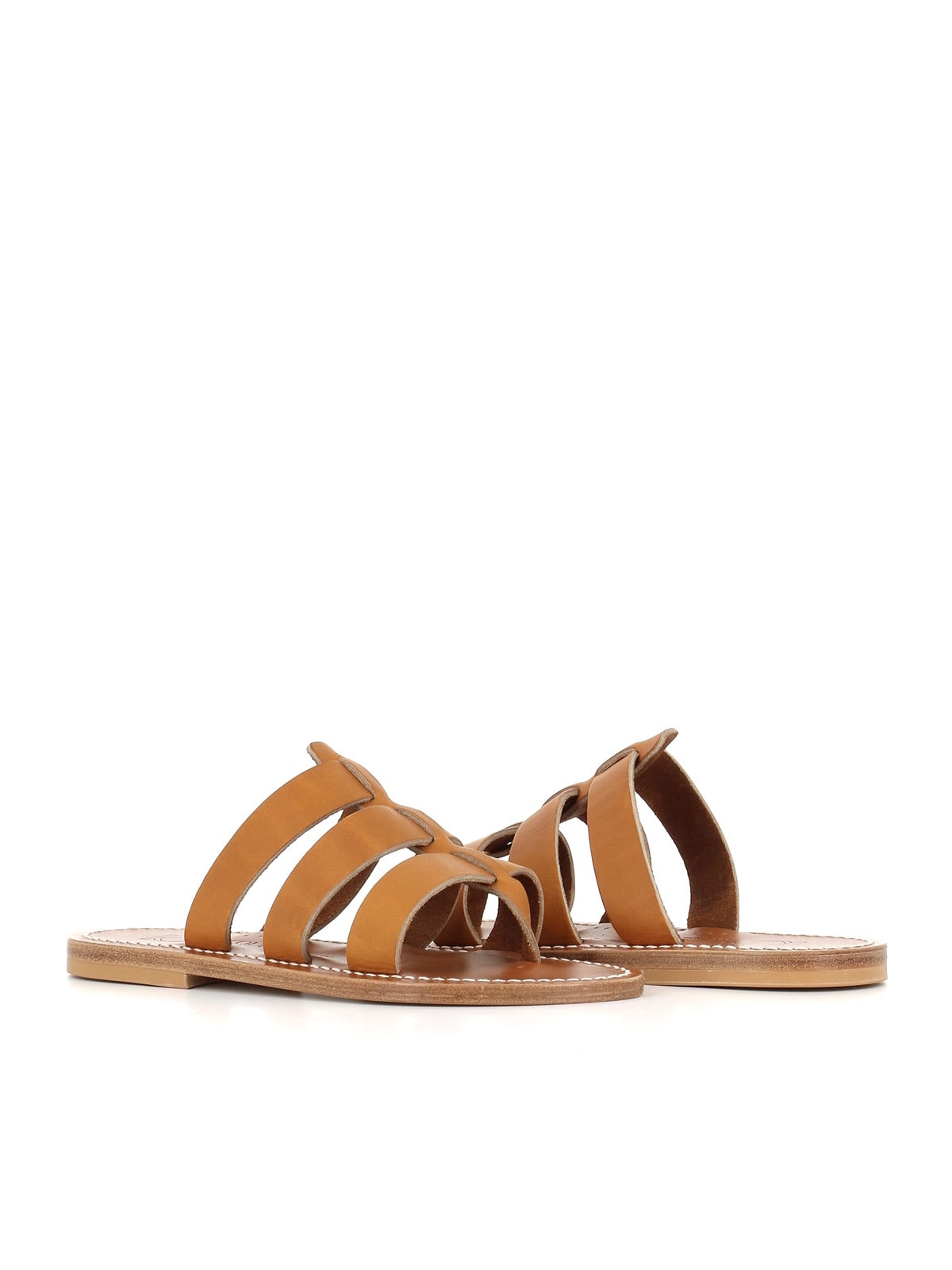 サンダル・ミュール K Jacques SS25 'Dolon' sandals (DOLON PULNATUREL) K Jacques Dolon Leather Flat Sandals | eBay