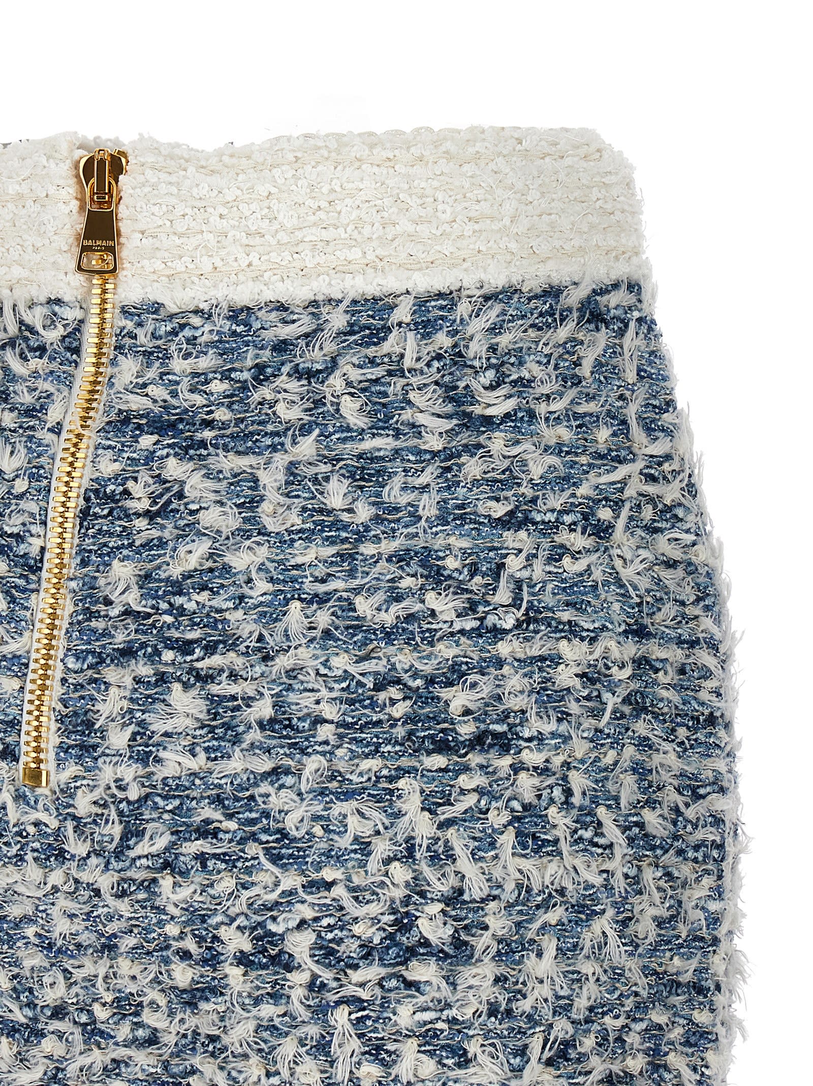 Balmain Fringed Tweed Skirt | italist