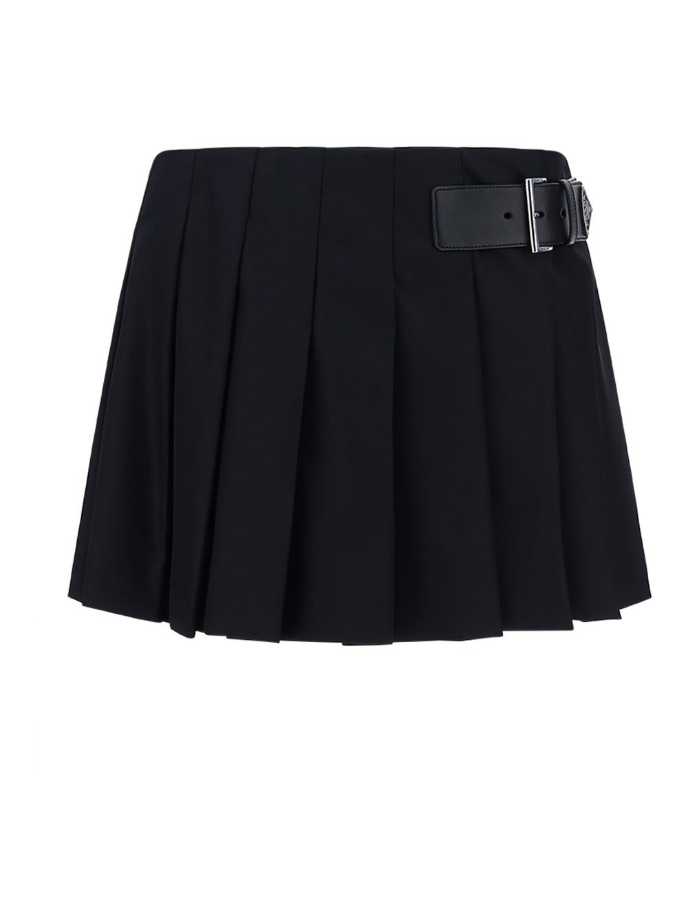 Prada Logo Detailed Pleated Mini Skirt | italist