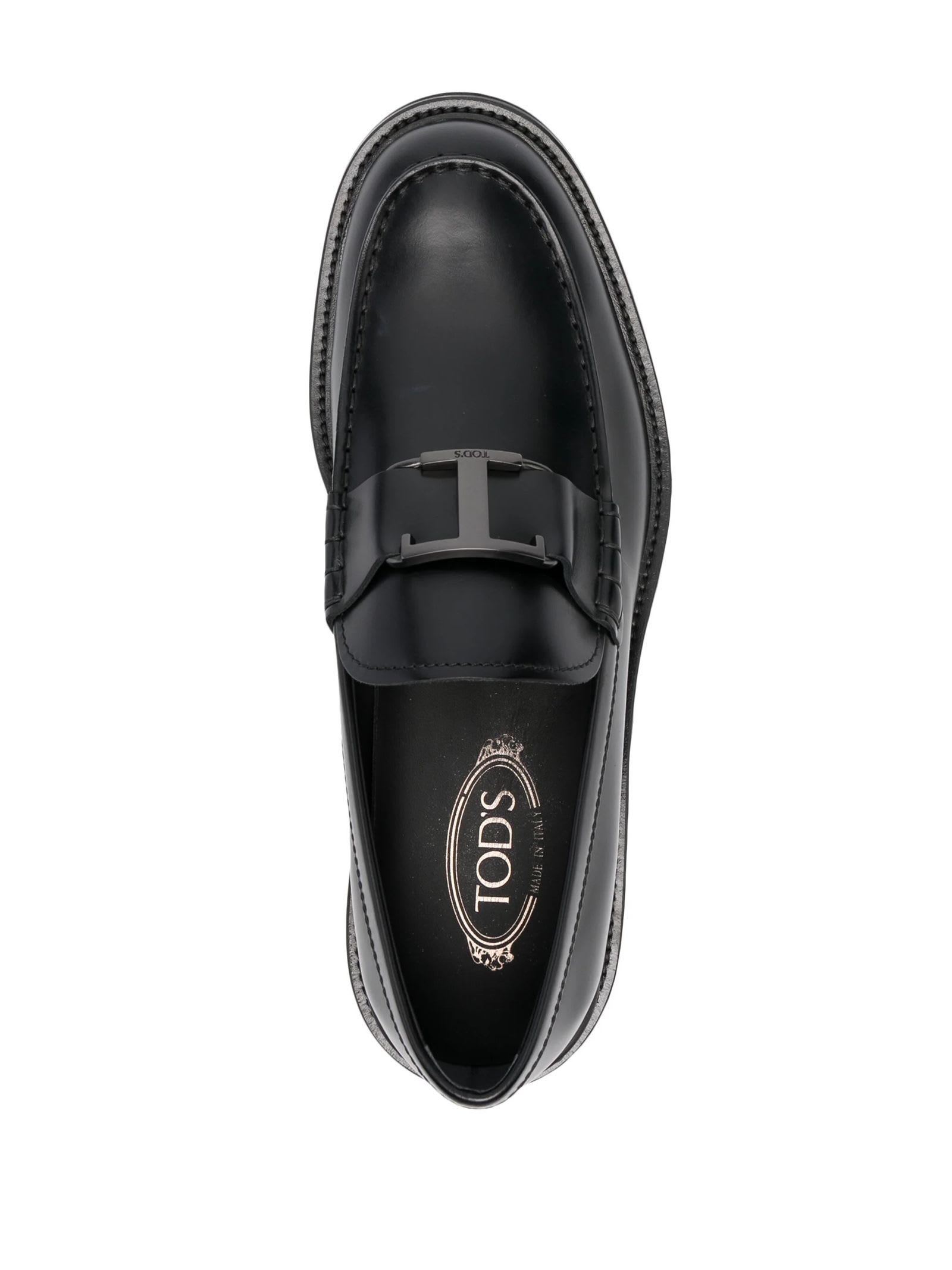 ★送料 関税込★TOD'S★XXW79A0GG90NF5 B999 Timeless loafers★ Man BLACK T Timeless Loafers in Leather XXM38K0HW20S956MB999