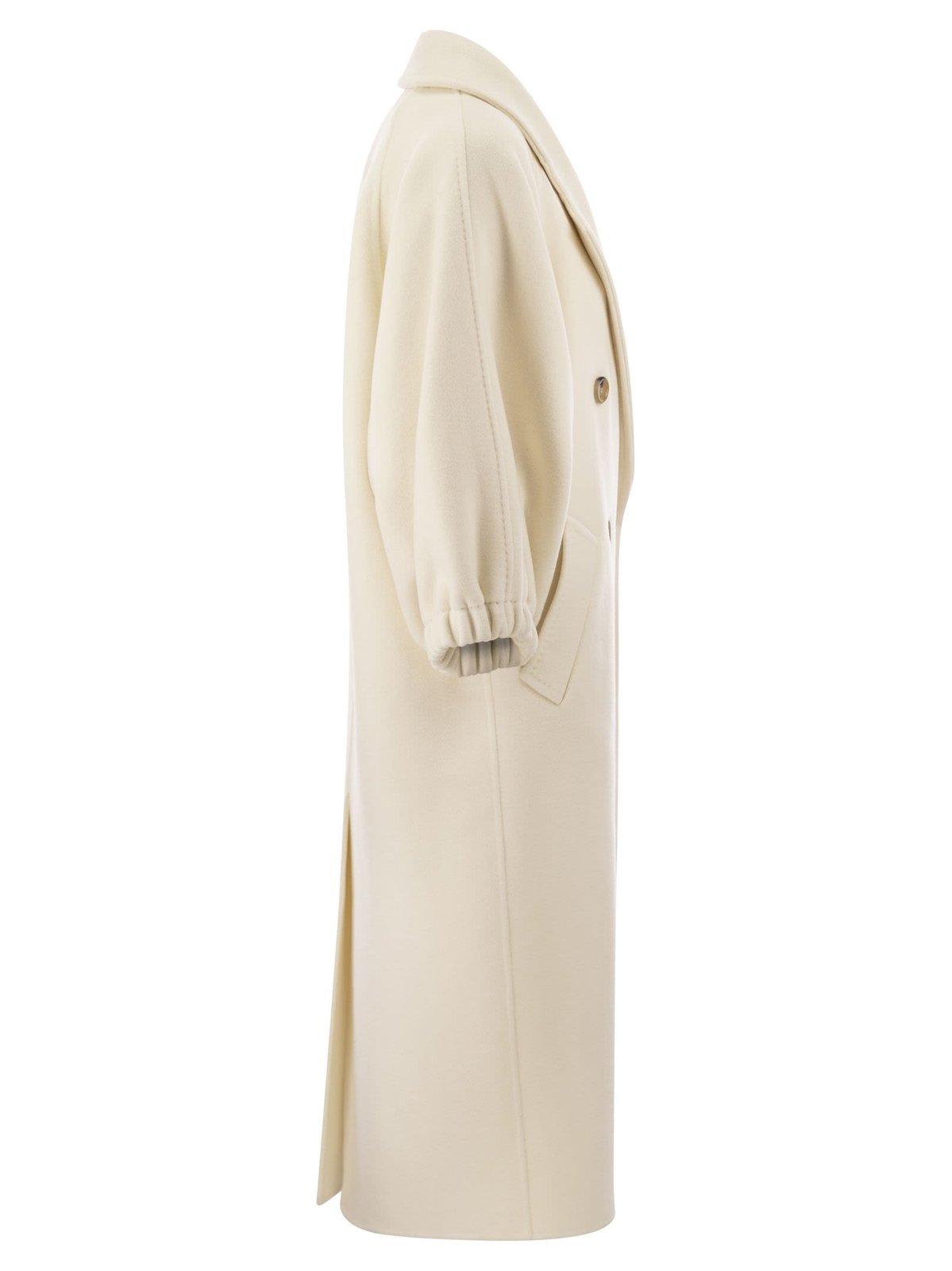 コート Max Mara Ivory Cashmere Zaffo Coat Max Mara Zaffo Cashmere Double Breasted Long Coat In Ivory