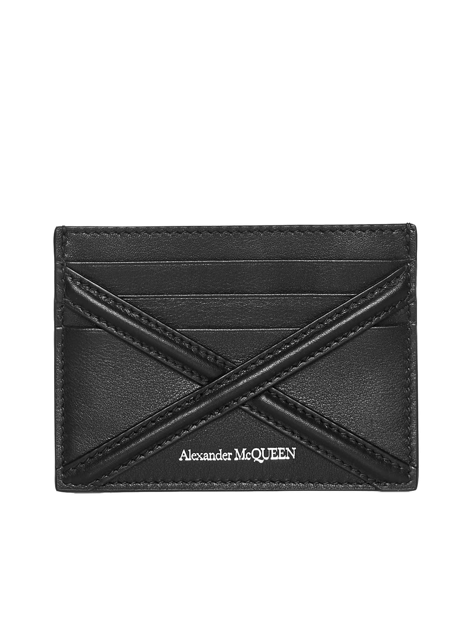 Alexander McQueen Black Leather Card Holder | italist
