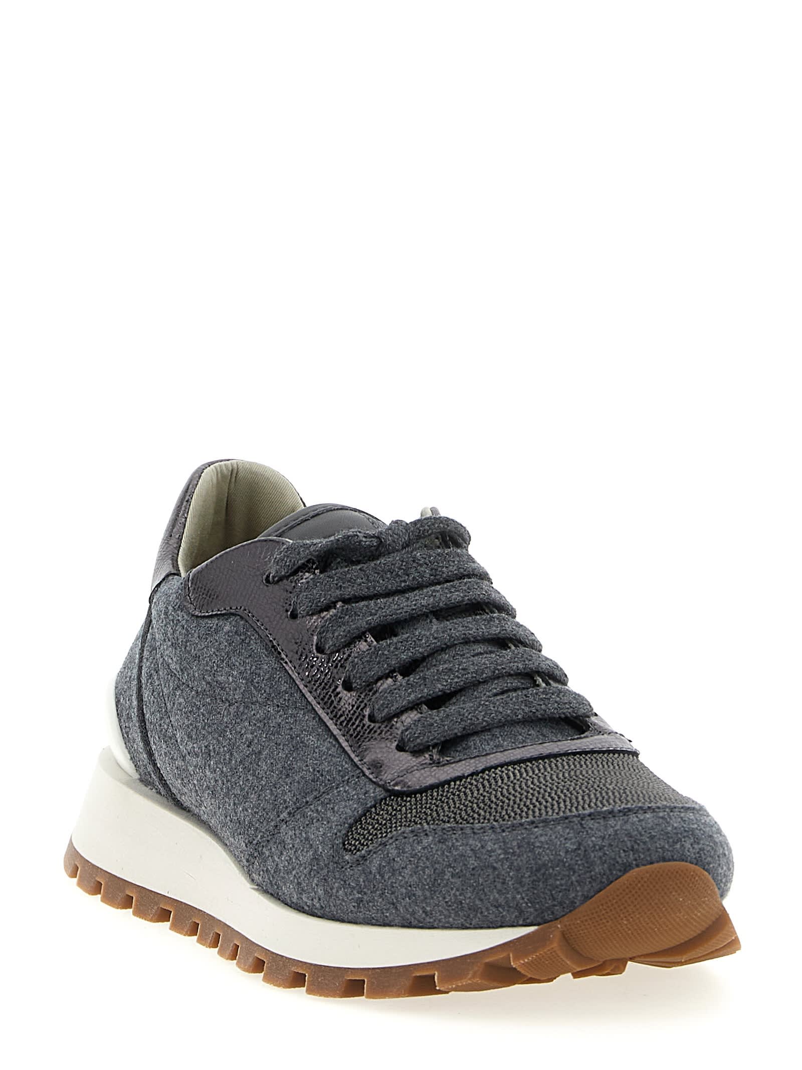 【関税&送料込み】Brunello Cucinelli 'Runners Precious Toe Brunello Cucinelli 'runners Precious Toe' Sneakers | italist