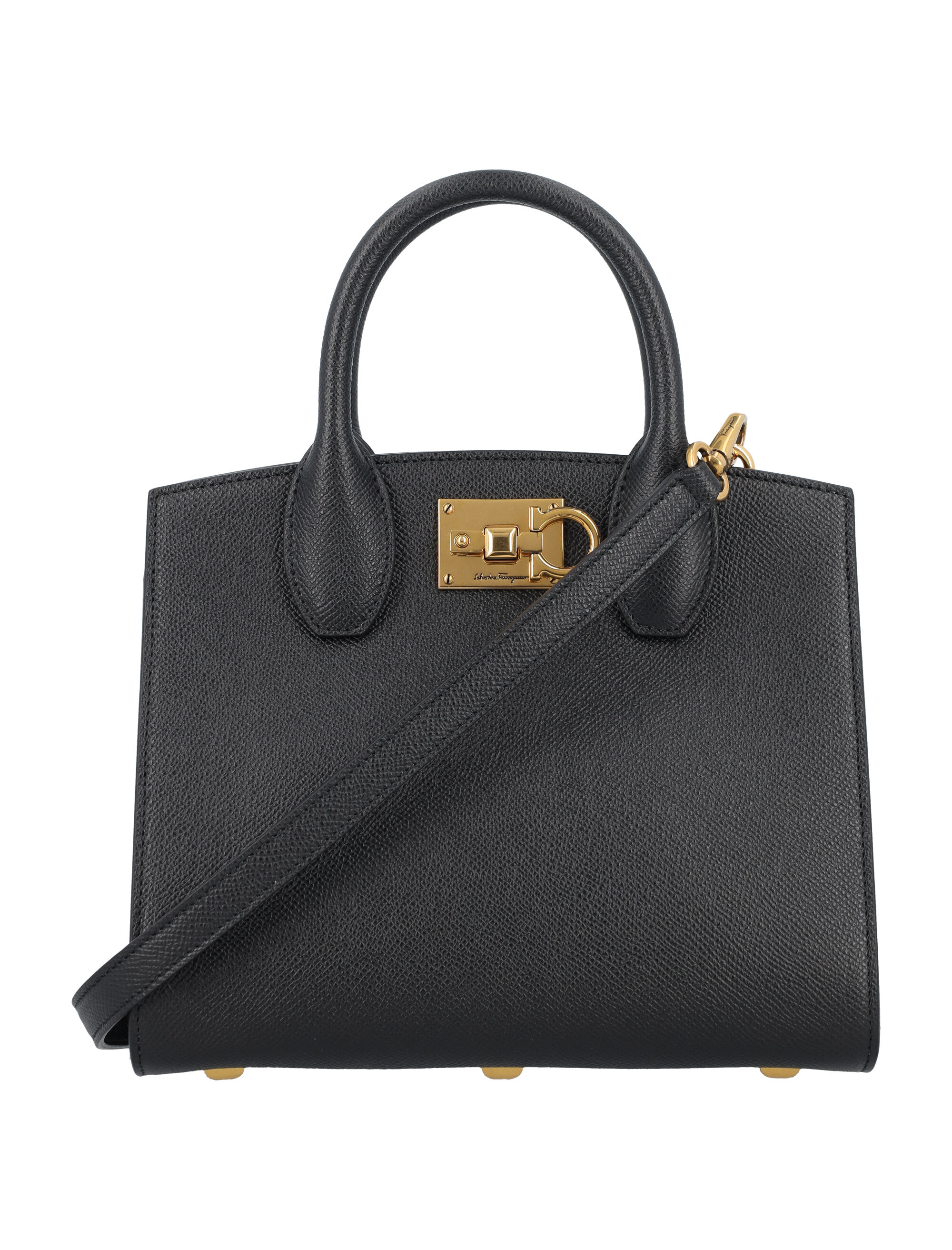 Ferragamo ブラック 本体 + 箱 Ferragamo Studio Box Bag Small | italist