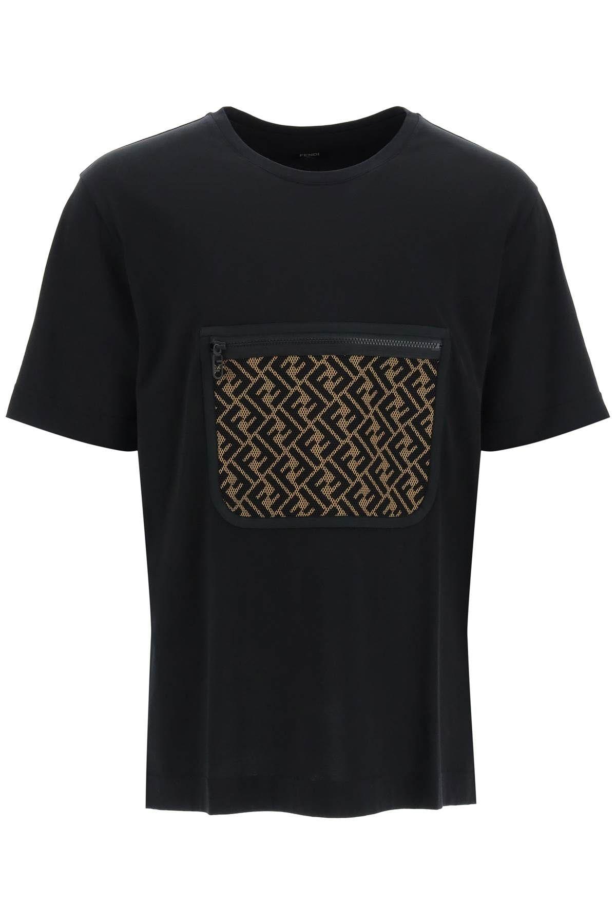 Fendi Ff Monogram Mesh Pocket T-shirt | italist, ALWAYS LIKE A SALE