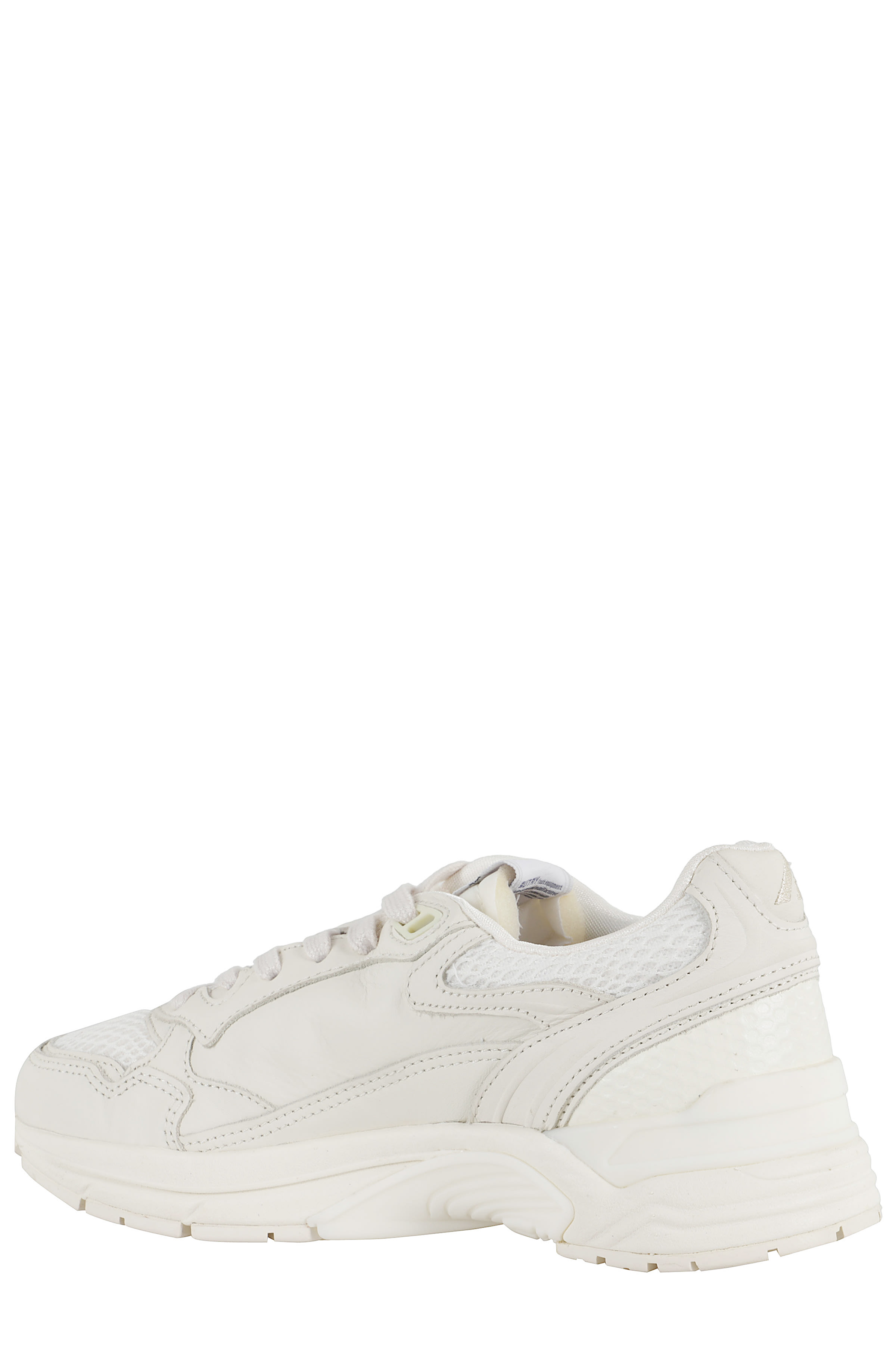 スニーカー AUTRY White leather and mesh Hyperway sneakers (HYLW GP01) Autry Hyperway Sneakers In Whisper White Laminated Leather