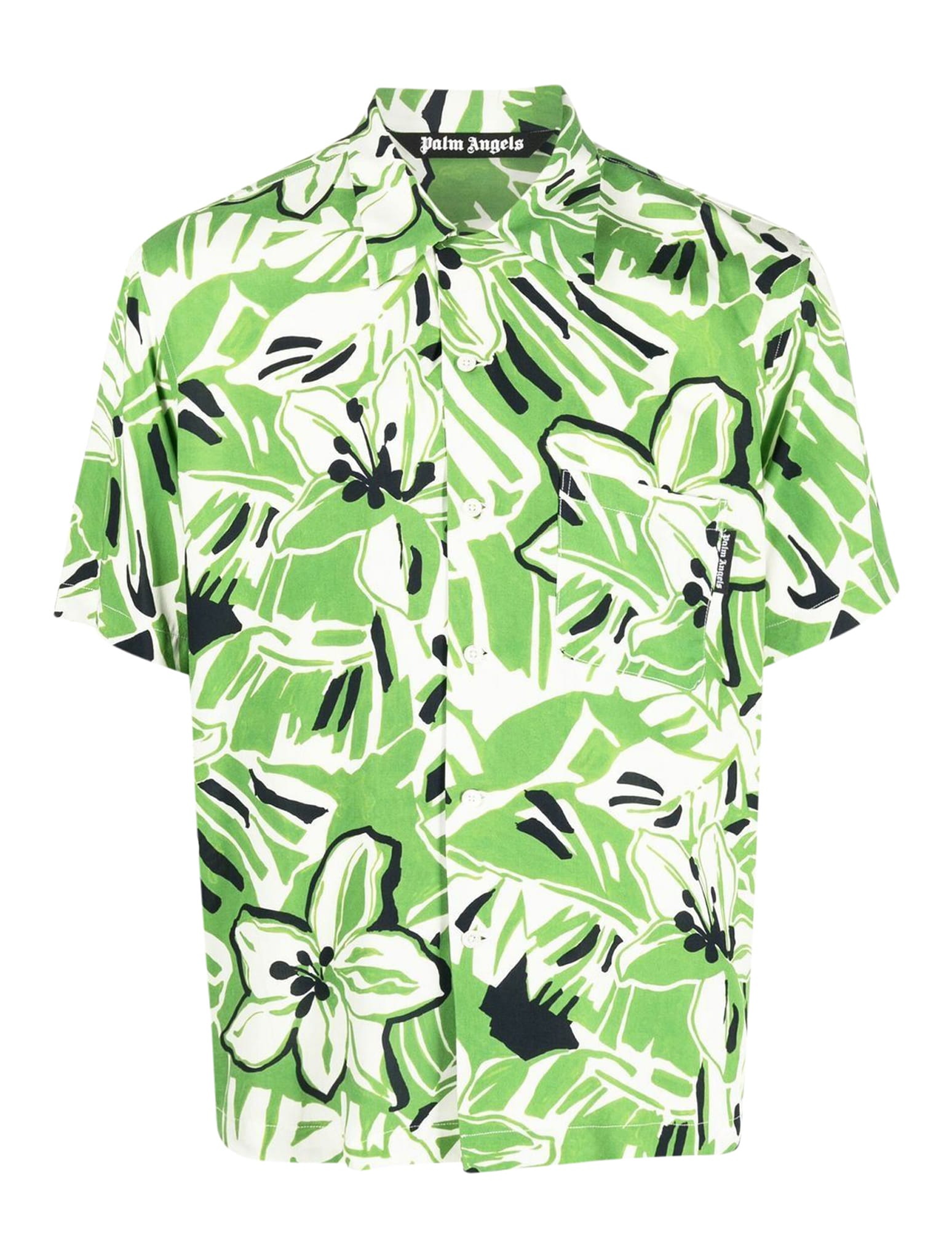 Palm Angels Macro Hibiscus Bowling Shirt | italist