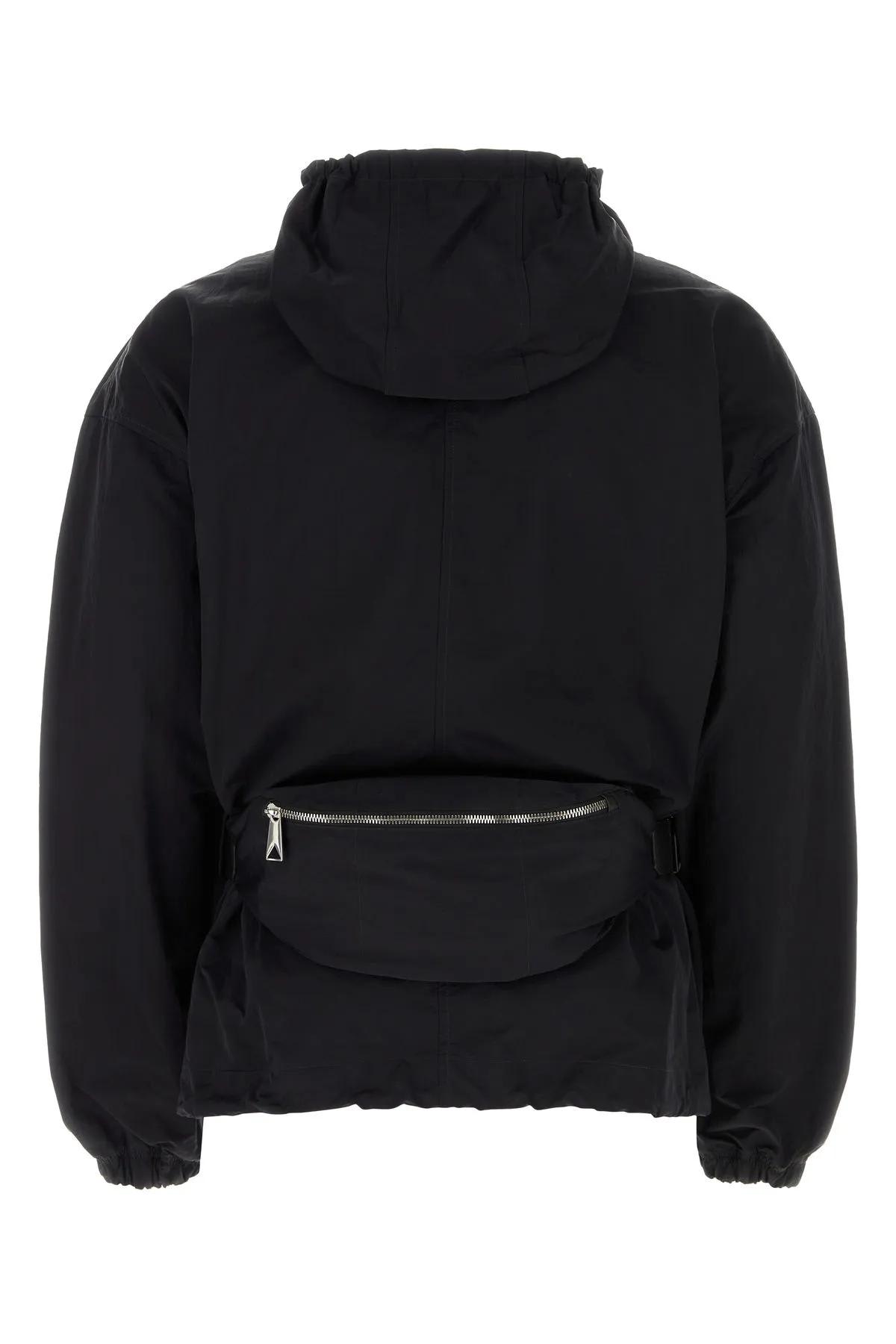 BOTTEGA VENETA コンハクトコト 709314VKIV0 1000 Bottega Veneta Black Nylon Jacket | italist
