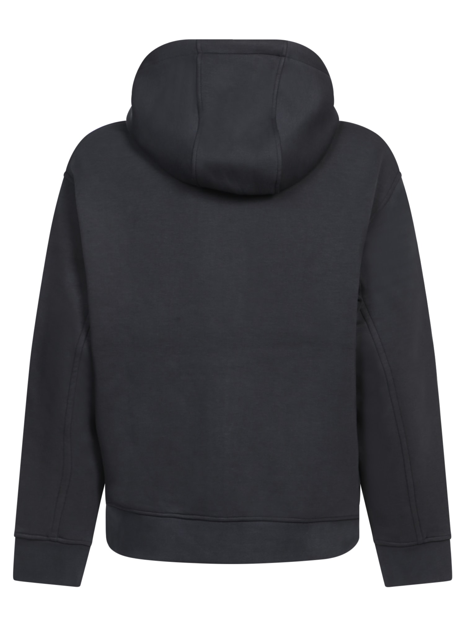 Emporio Armani Blue Zip Hoodie With Logo | italist