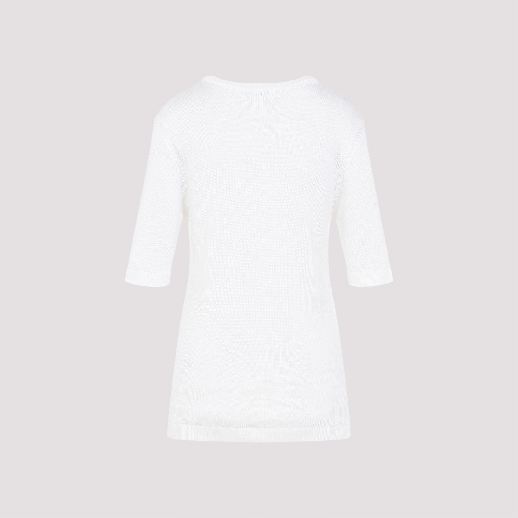 ジルサンダー Jil Sander Flower Crochet T-Shirt Jil Sander Flower Crochet T-Shirt - White - 40% Off