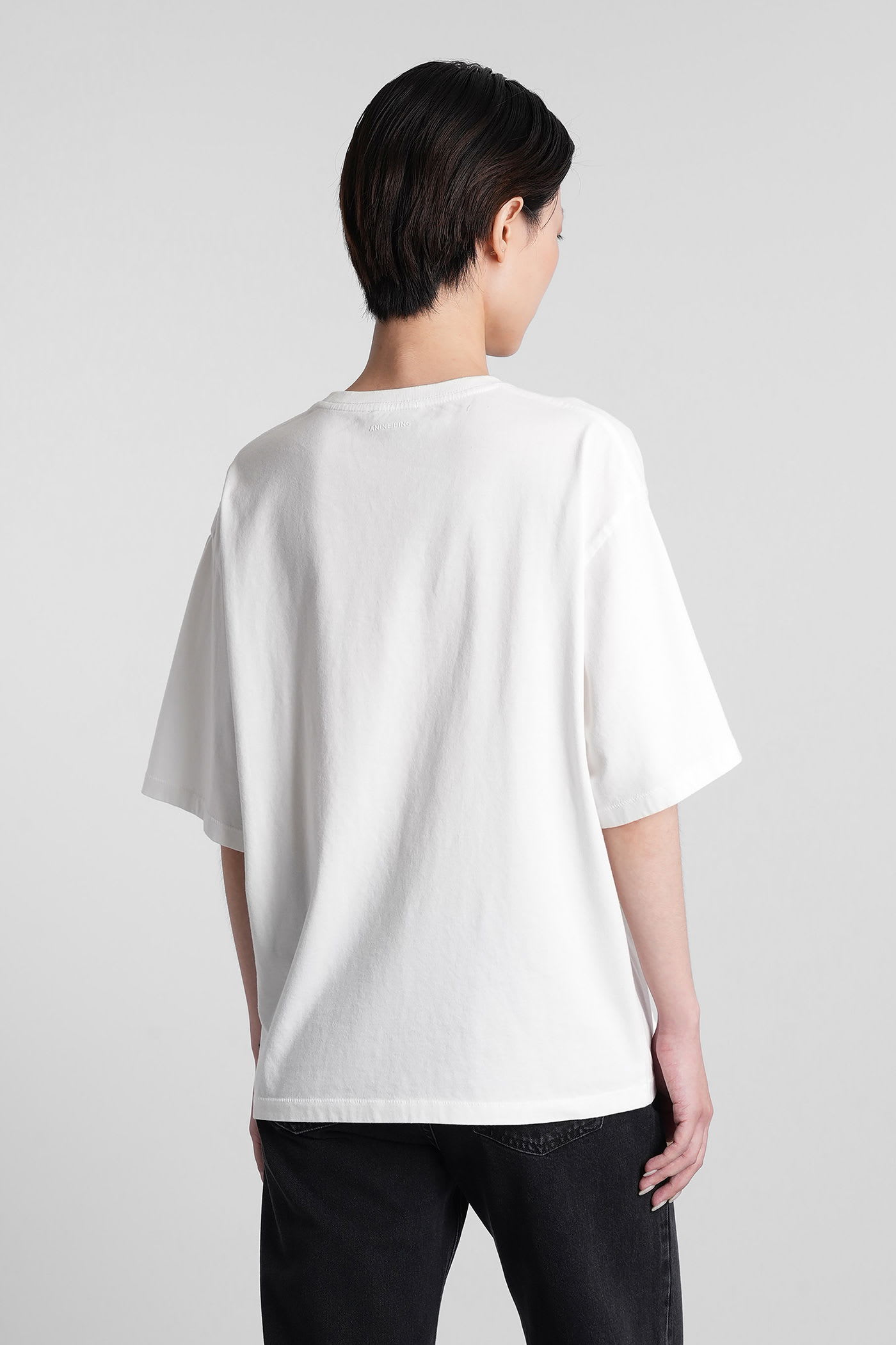 Anine Bing Rudy T-shirt In White Cotton | italist