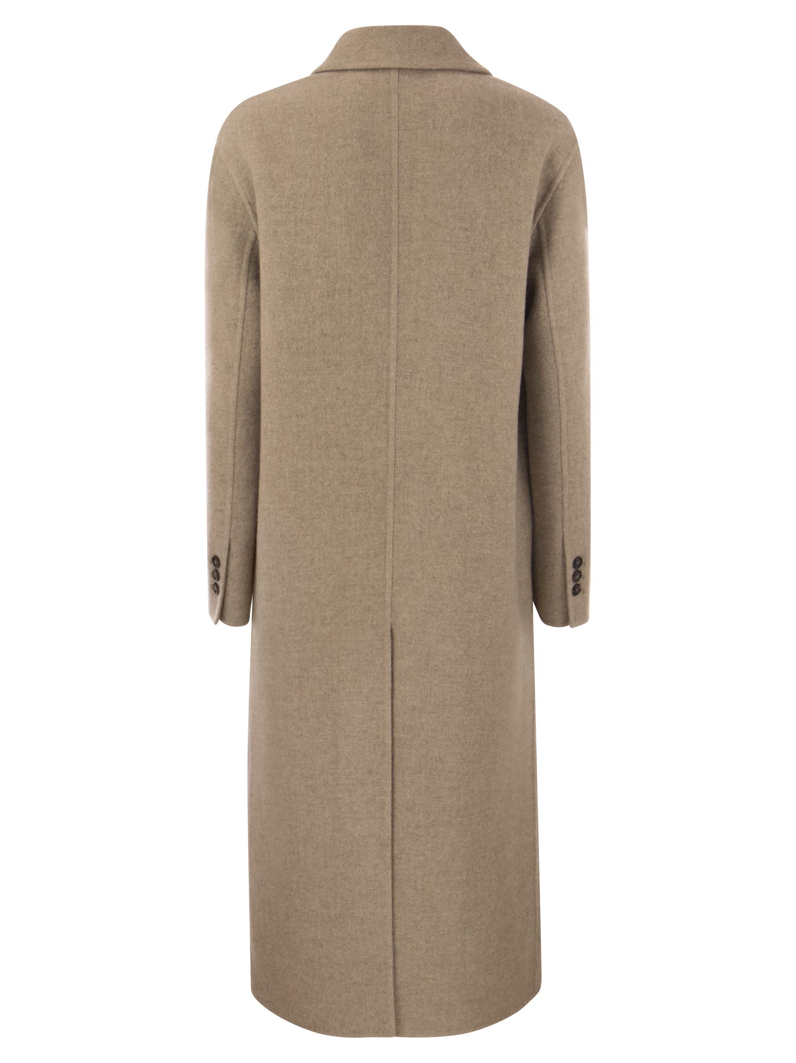 コート BRUNELLO CUCINELLI Double-breasted coat in cashmere cloth BRUNELLO CUCINELLI Double-breasted cashmere-felt coat | NET