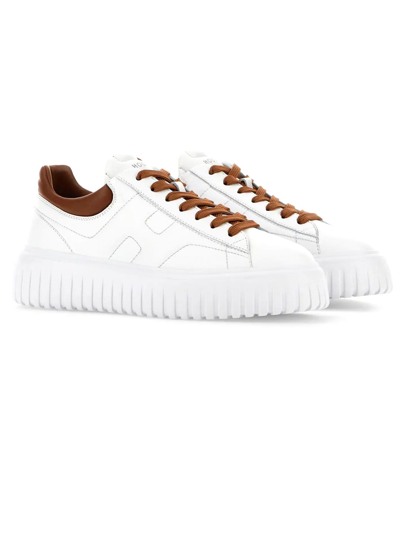 スニーカー HOGAN Two-tone nappa leather H-Stripes sneakers Sneakers Hogan H-Stripes WHITE, BLACK for Woman
