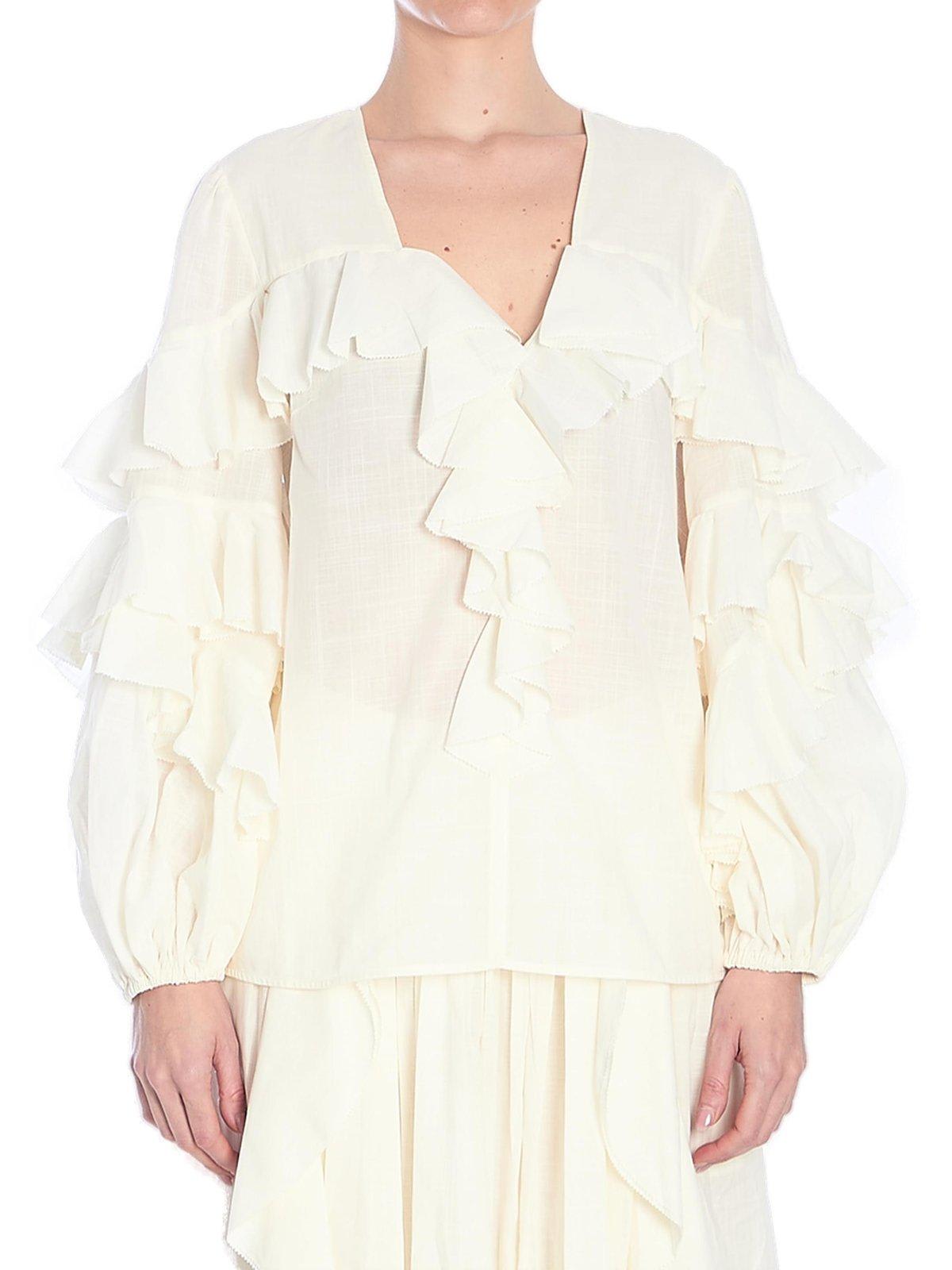 Tシャツ・カットソー Zimmermann SS25 'Acacia Ruffle' blouse (2454TRS252 TEA) 54943e9dbc8d89d43c2a5bdf16529b