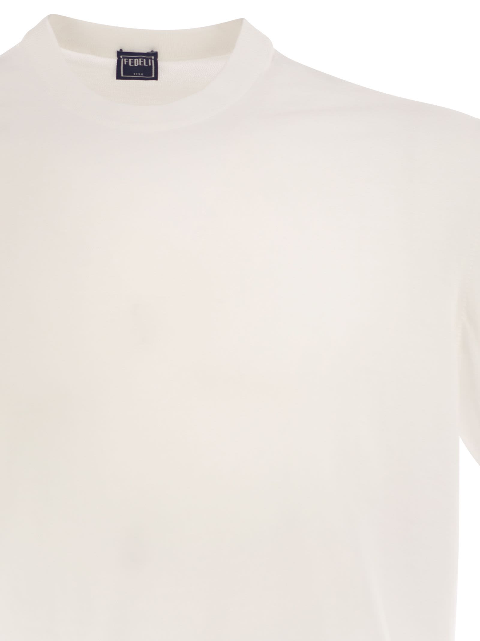 Tシャツ・カットソー Fedeli SS25 Giza cotton T-shirt (8UED8014 36) フェデリ / FEDELI / クルーネック Tシャツ / オーガニック ギザ