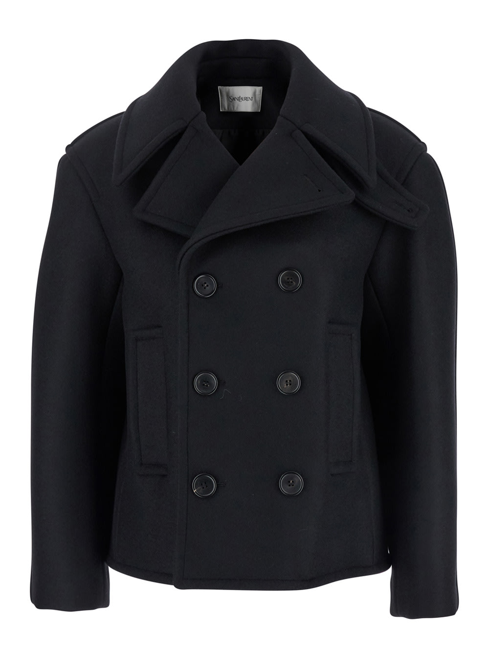コート Saint Laurent FW24 Oversized caban coat (810508Y080W 1000) Saint Laurent Oversized Caban Coat | italist