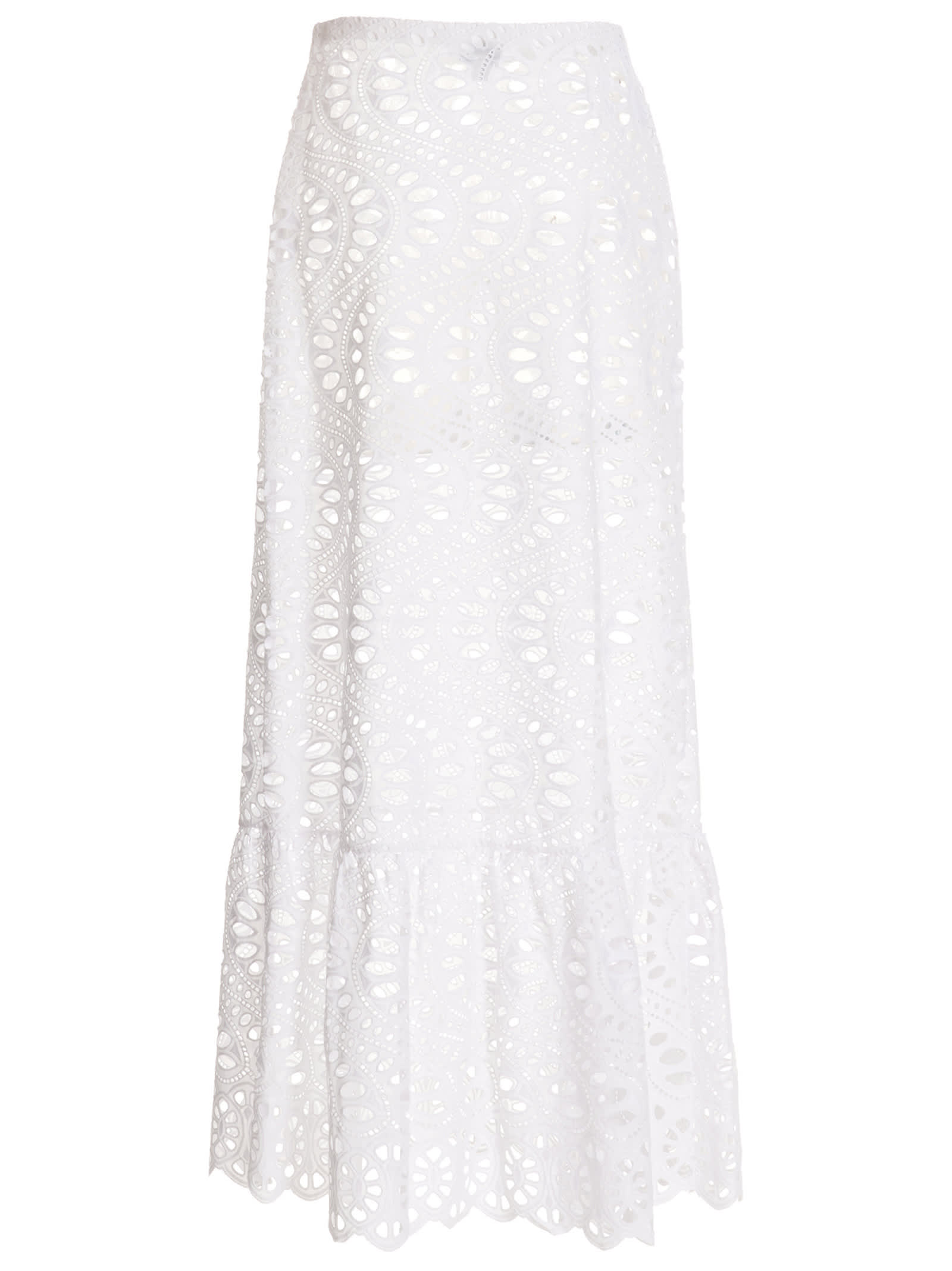 スカート GIAMBATTISTA VALLI Gonna lunga macramE White Giambattista Valli Gonna Lunga Macramè | italist